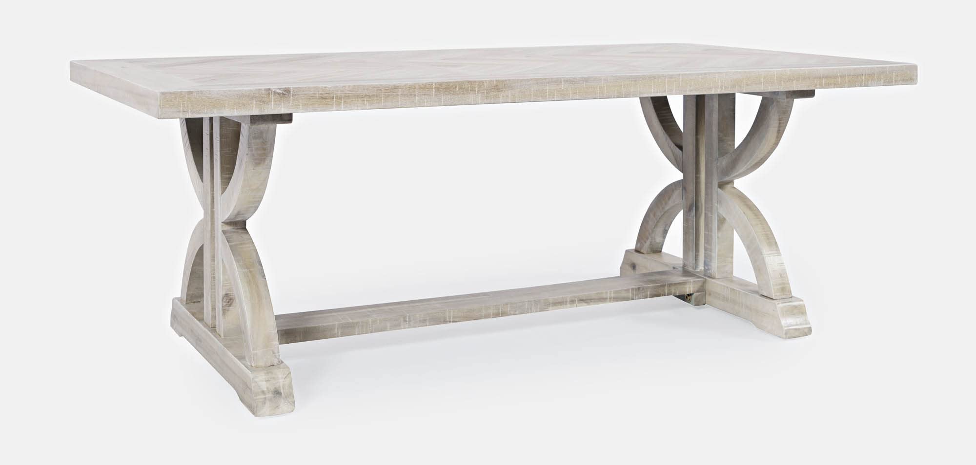 Jofran Inc. Fairview Rustic Trestle Coffee Table - Solid Wood Farmhouse Style Living Room Furniture for Home Decor, Perfect for Cozy Gatherings & Family Time