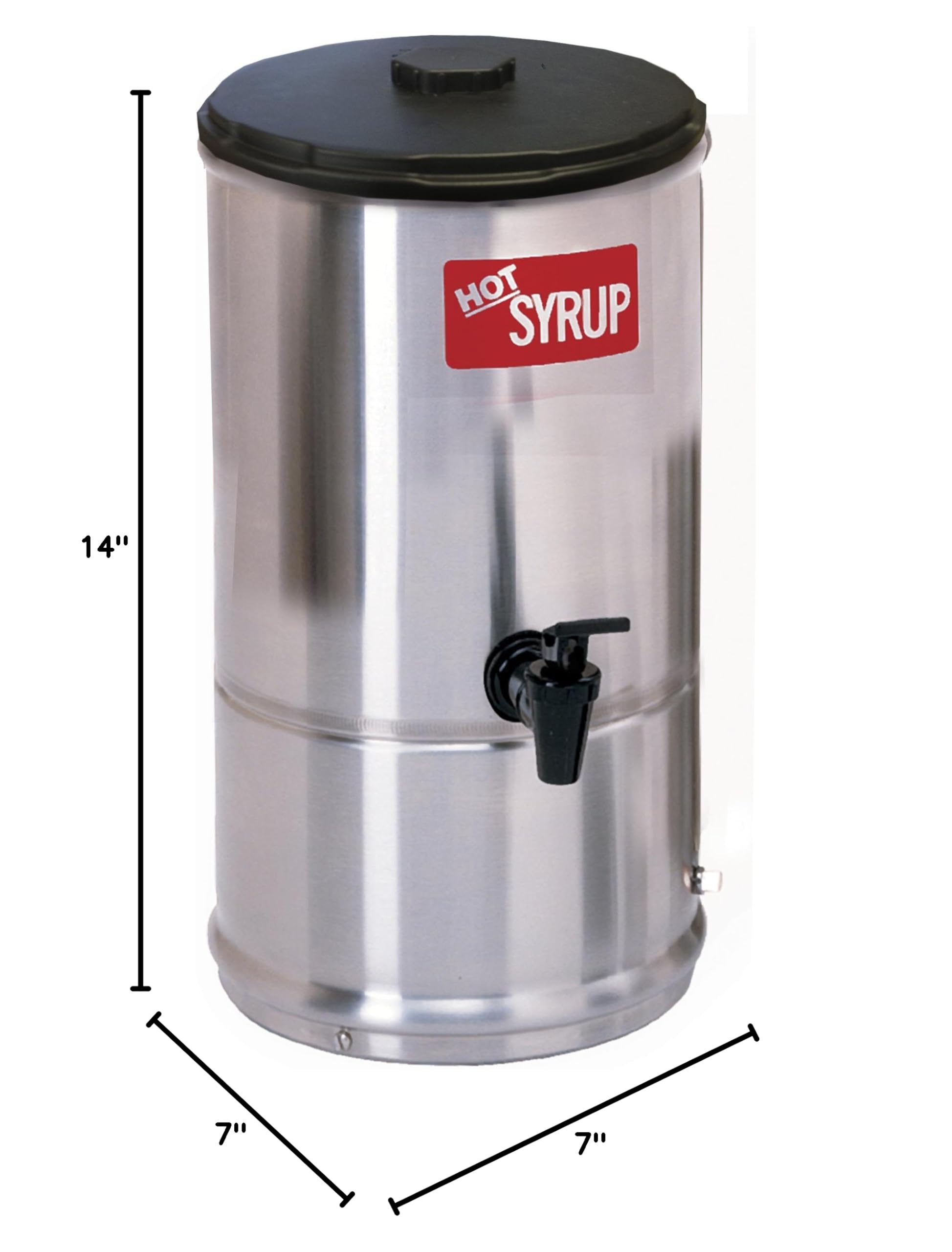 Wilbur Curtis SW-1 1.0 Gallon Stainless Steel Syrup Warmer with Temperature Control - Commercial Coffee & Beverage Dispenser for Cafes, Restaurants & Bars