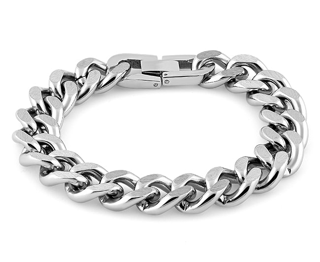 Stainless Steel Curb Link Bracelet for Men & Women - Durable Fashion Jewelry for Everyday Wear, Gifts & Special Occasions