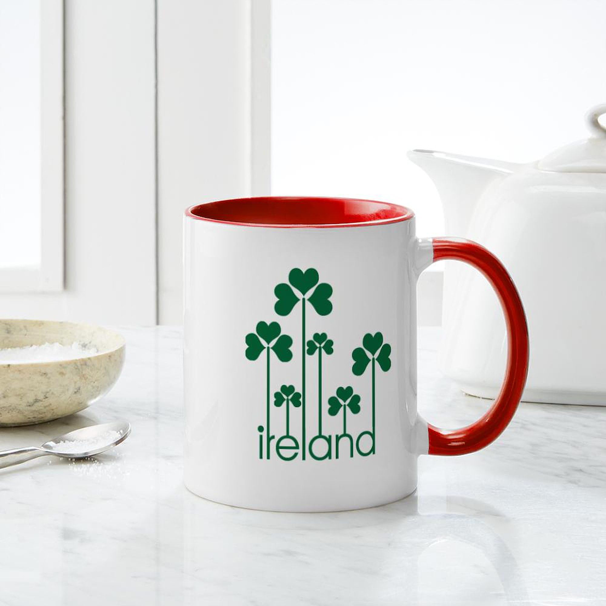Premium 11 oz (325 ml) Ceramic Coffee Mug - Ireland Themed Design for Tea & Hot Drinks | Perfect for Home, Office & Gifts