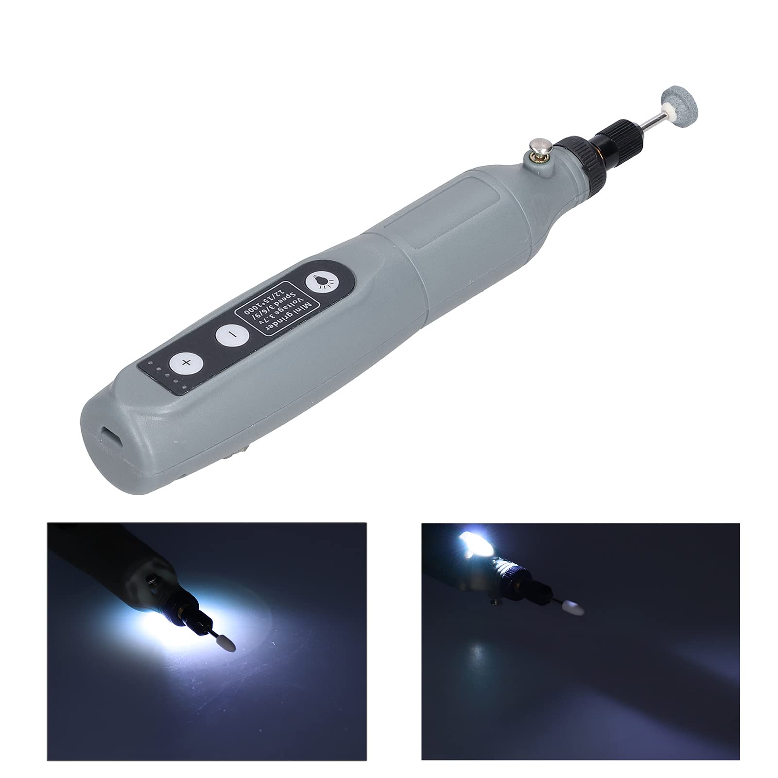 Mini Electric Grinder Drill - 5-Speed Adjustable Rotary Tool for Engraving, Cleaning, Polishing & Cutting | Perfect for DIY Crafts, Woodworking & Metalworking Projects | Gray Power Grinder with 202 RPM Settings