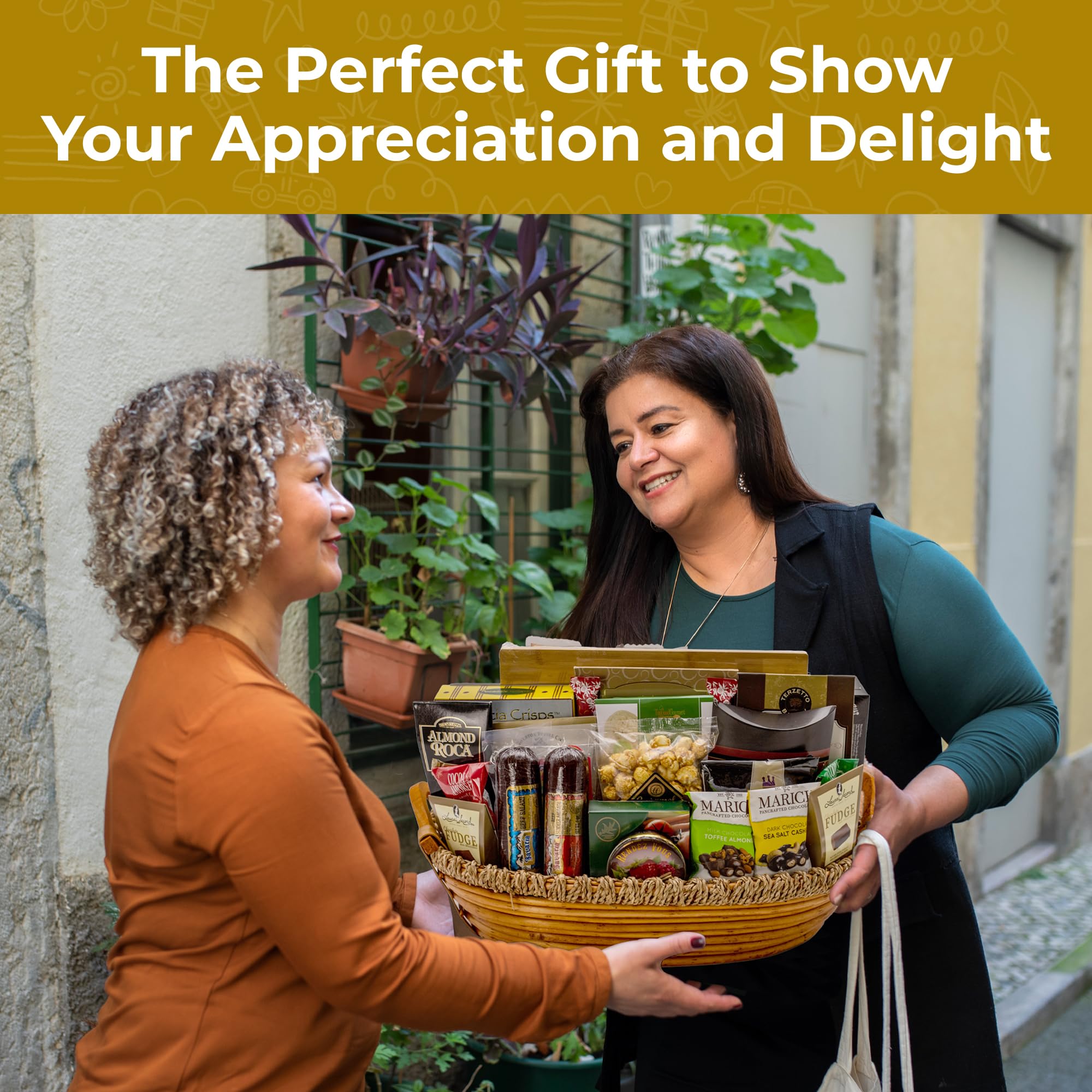 Premium Gourmet Gift Basket XL - Deluxe Food Gift Basket with Sweets, Snacks & Treats - Made in USA - Perfect for Birthdays, Holidays & Corporate Gifts - Luxury Gift Baskets for Men & Women - Ideal for Christmas, Thanksgiving & Special Occasions