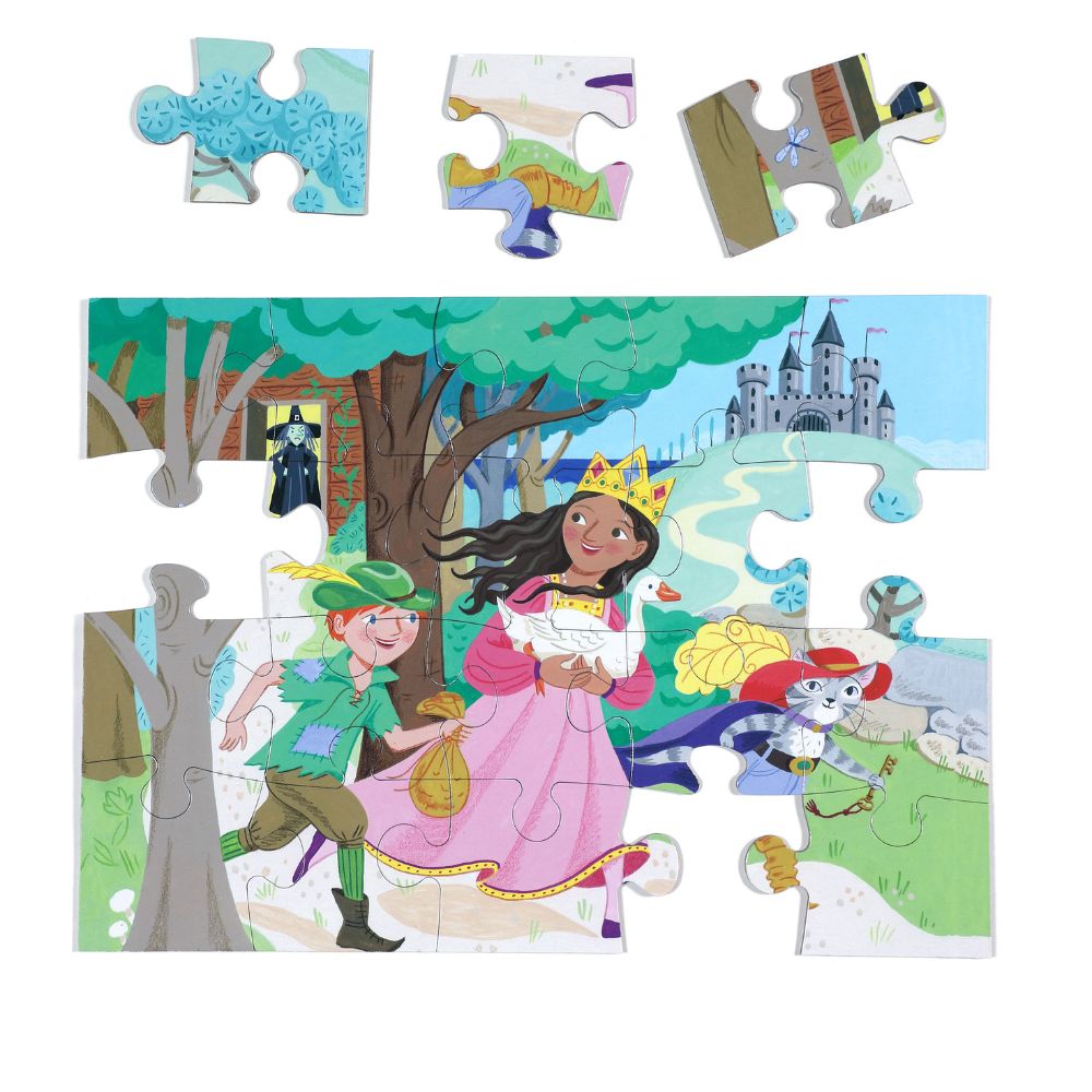 eeBoo Princess Adventure 20-Piece Jigsaw Puzzle for Kids | Educational Toy for Preschoolers | Perfect for Birthday Gifts & Family Game Night