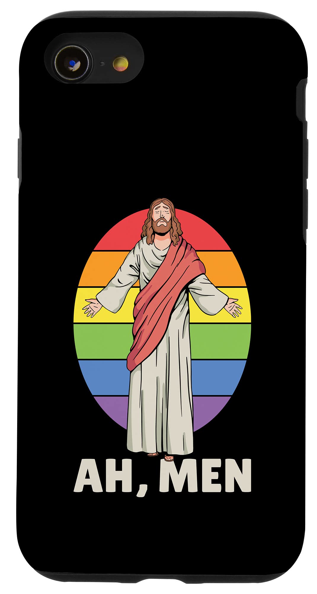 iPhone SE (2020)/7/8 LGBT Pride Rainbow Jesus Christian Phone Case - Durable Protective Cover for Gay Pride, Religious Faith & Everyday Use