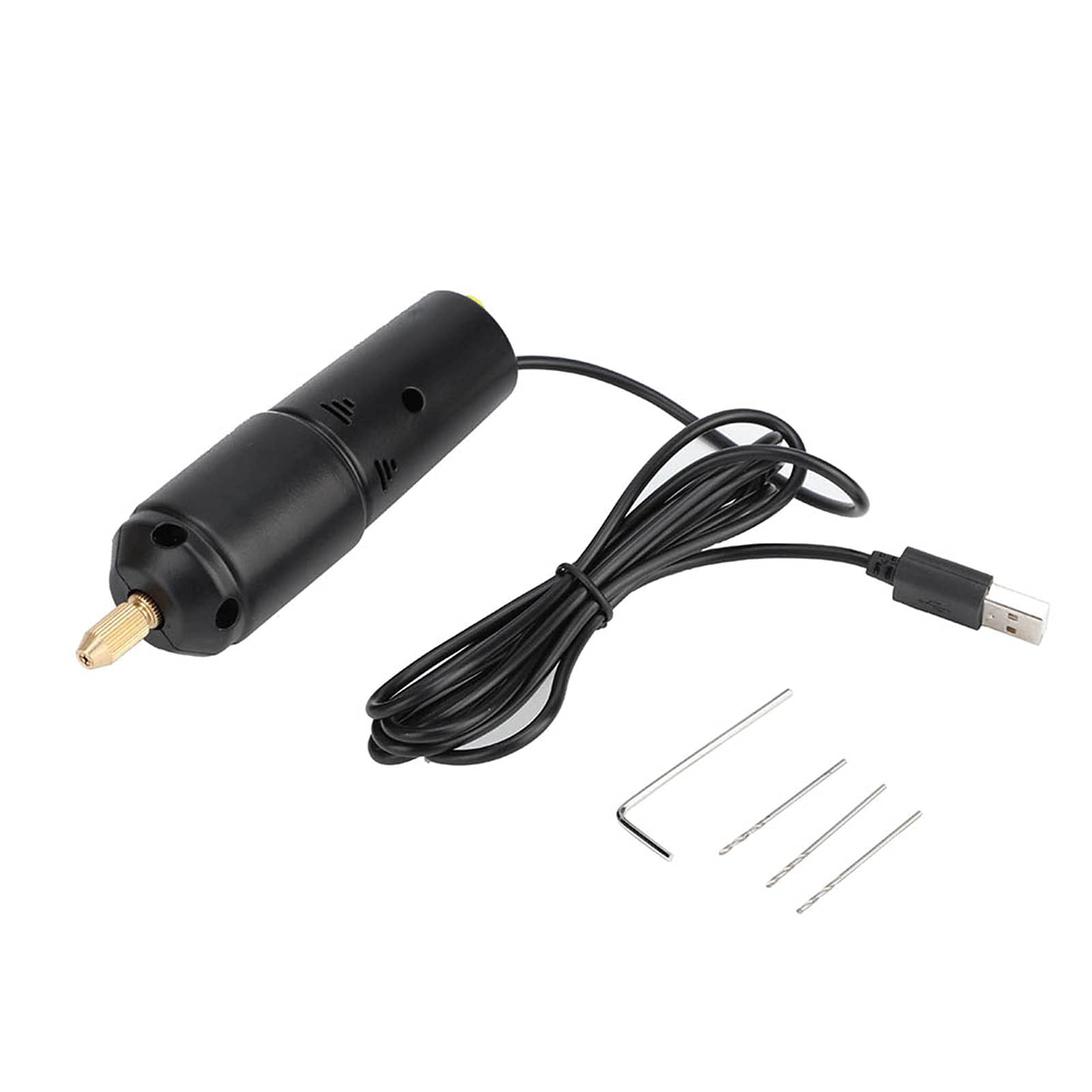 Mini Electric Drill - Portable USB Handheld Micro Drill with 3pc Bits (5V DC) - Perfect for DIY Crafts, Jewelry Making & Small Home Repairs