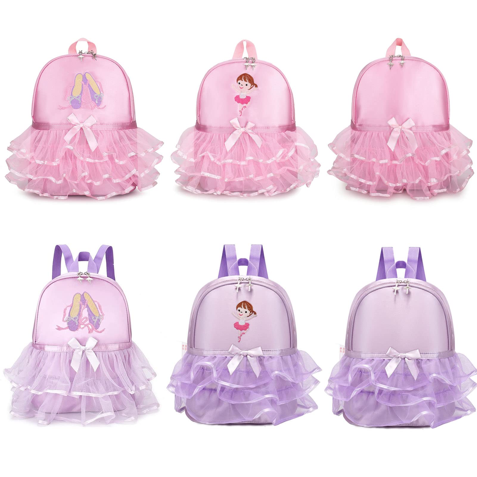 **Yitengteng Princess Ballerina Backpack for Toddler Girls - Cute Nylon Dance Bag for Ballet Class, School & Travel - Perfect Gift for Little Dancers**