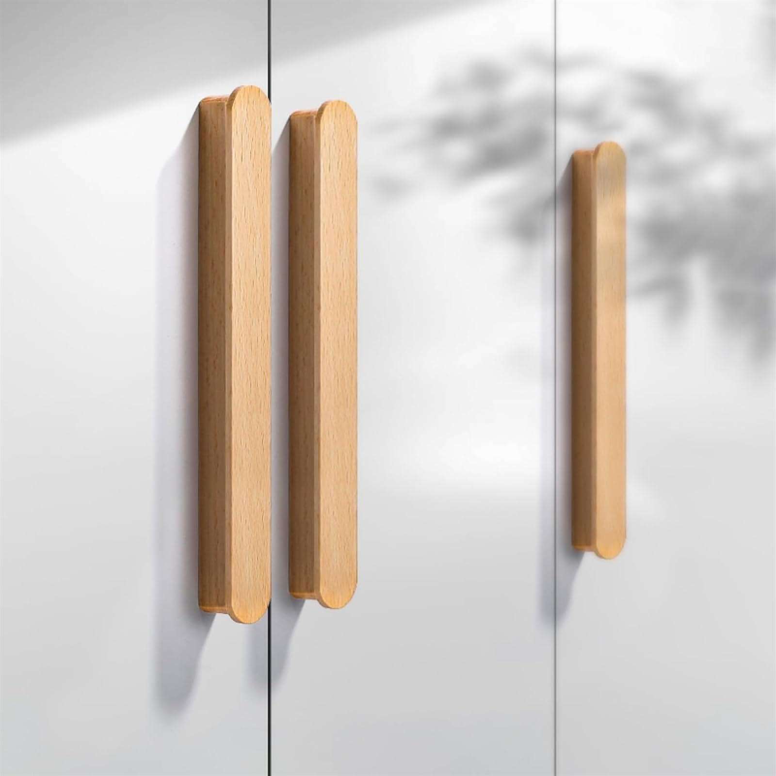 Wooden Cabinet Knobs & Drawer Pulls 2-Pack - Wardrobe & Dresser Handles for Home Decor