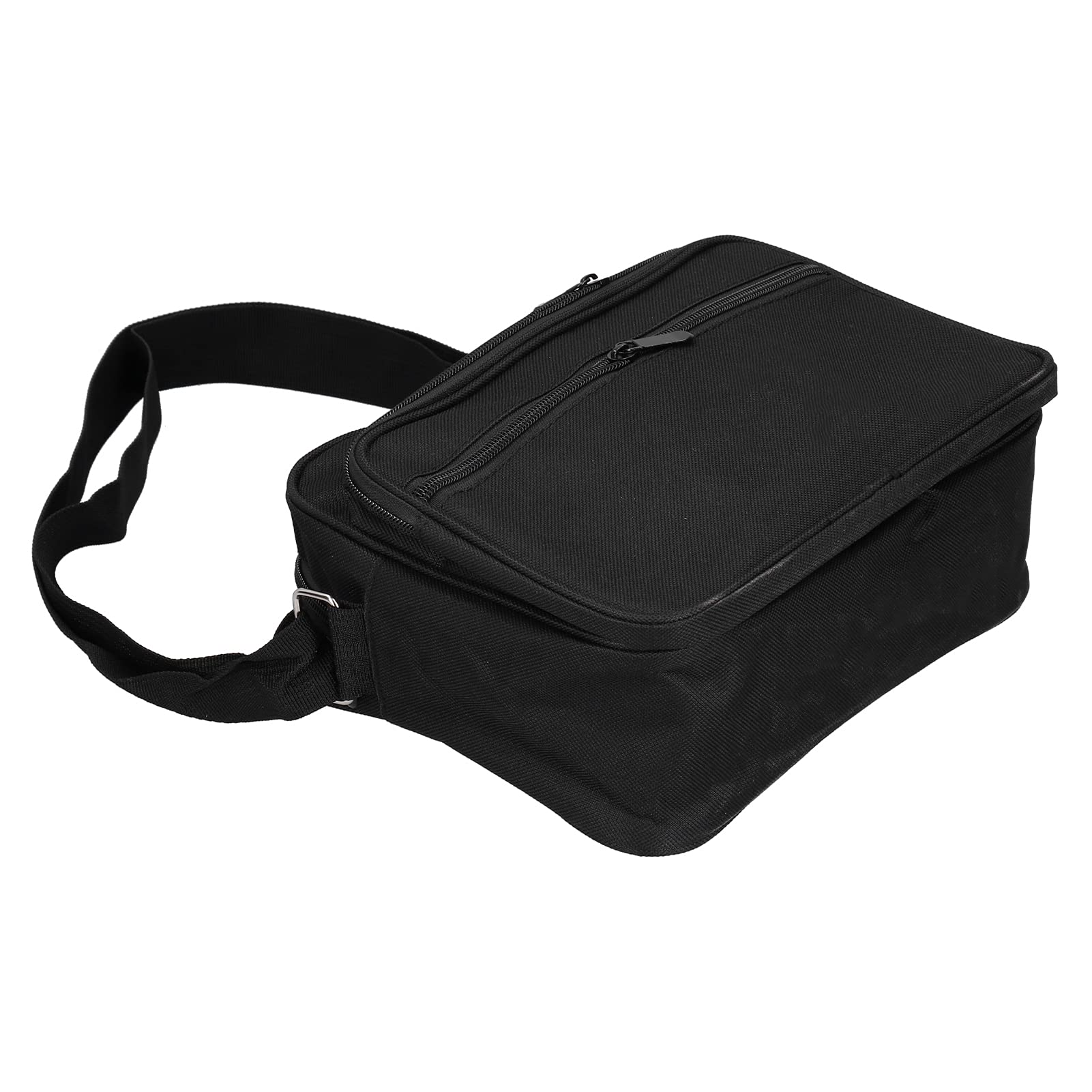 Heavy Duty Canvas Tool Bag with Multiple Zippered Pockets - Portable Black Storage Organizer for Hardware Tools | Durable & Wear-Resistant Backpack for Construction, Electricians & DIY Projects