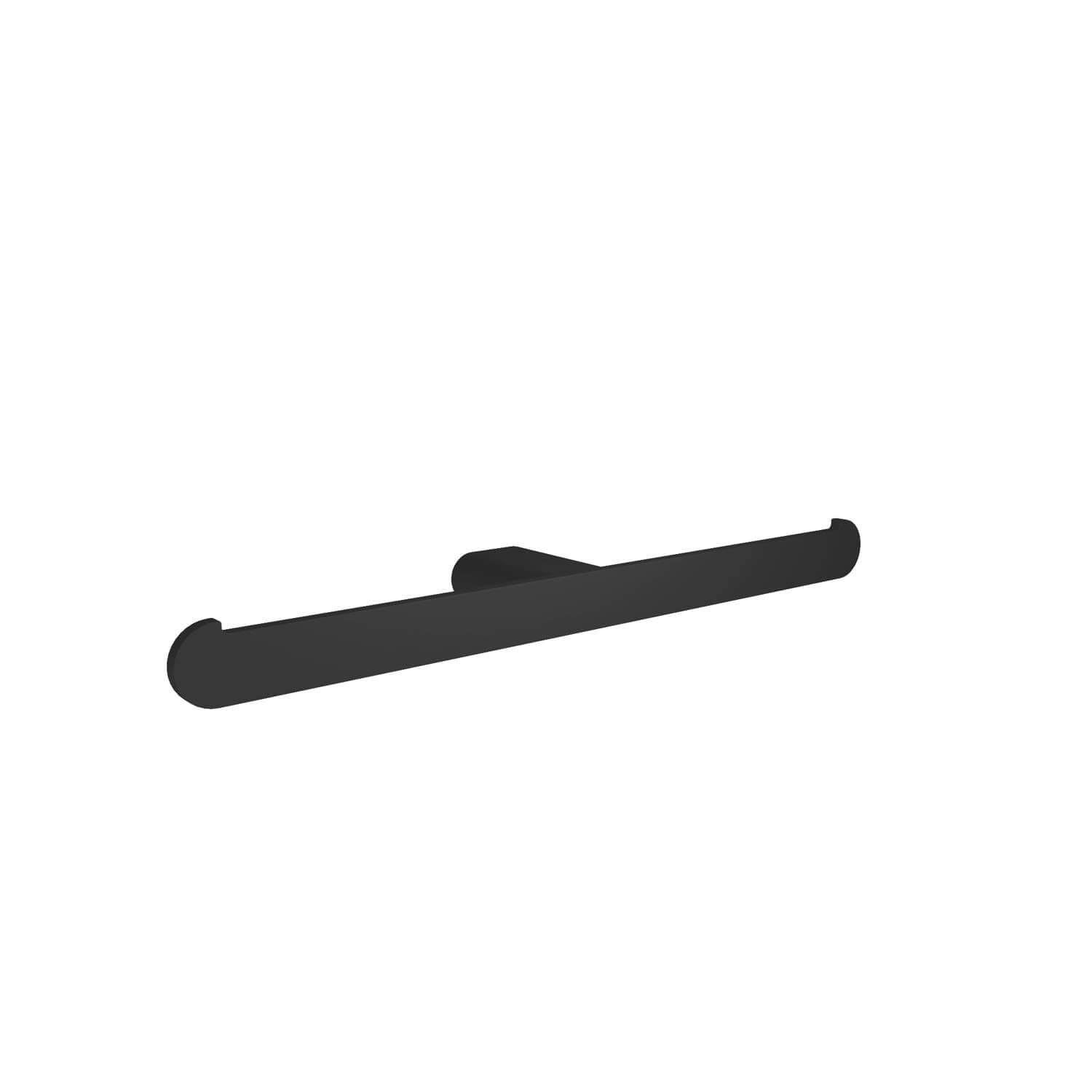 ICO Bath V404 Volkano Flow Wall Mounted Euro Toilet Paper Holder - Matte Black | Modern Bathroom Tissue Dispenser | Perfect for Home, Hotel & Office Restrooms