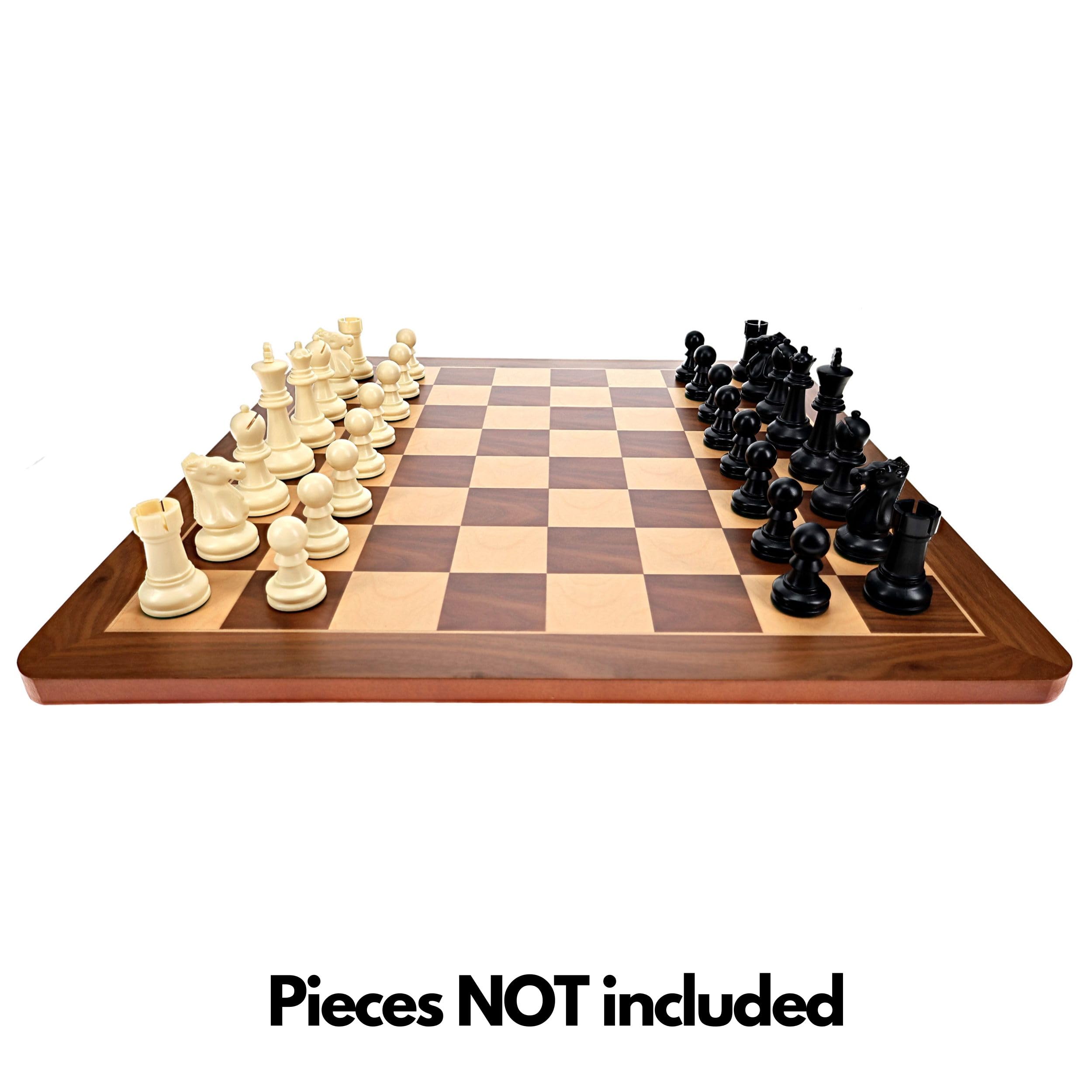21 Inch Walnut Root Chess Board - Handcrafted Wooden Chess Set for Adults & Kids - Perfect for Home, Office, and Game Room Decor