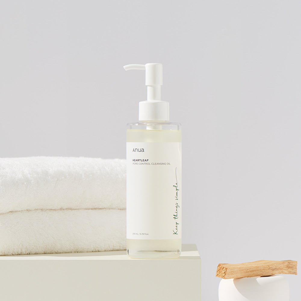 ANUA Heartleaf Pore Control Cleansing Oil 200ml - Korean Skincare for Oily & Acne-Prone Skin - Deep Cleansing & Makeup Remover for Daily Face Wash Routine