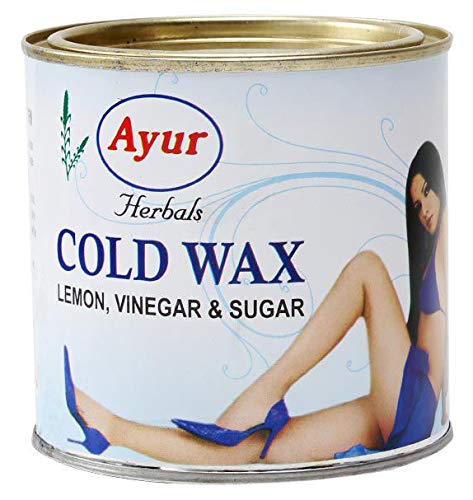 Ayur Herbal Lemon Vinegar Sugar Cold Wax Hair Removal Kit - 2 Pack (600ml) for Smooth, Hair-Free Skin at Home or Salon