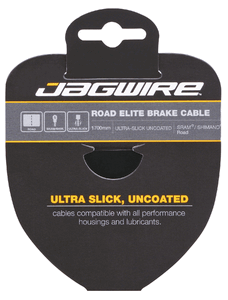 Jagwire Road Elite Brake Cable Set XL - High Performance Bicycle Brake Cables for Road Bikes - Perfect for Commuting, Racing & Long-Distance Cycling