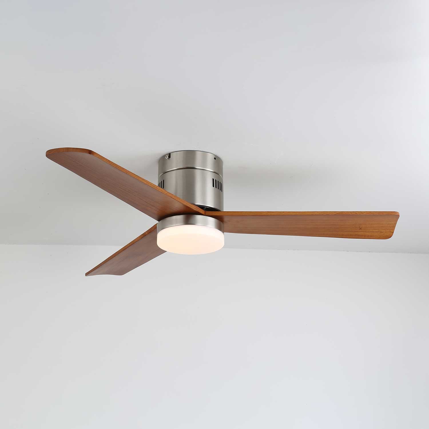 Aeroluxe Modern Ceiling Fan with Light Kit - Energy Efficient LED Lighting, Remote Control, Quiet Reversible Motor for Bedroom, Living Room, and Office