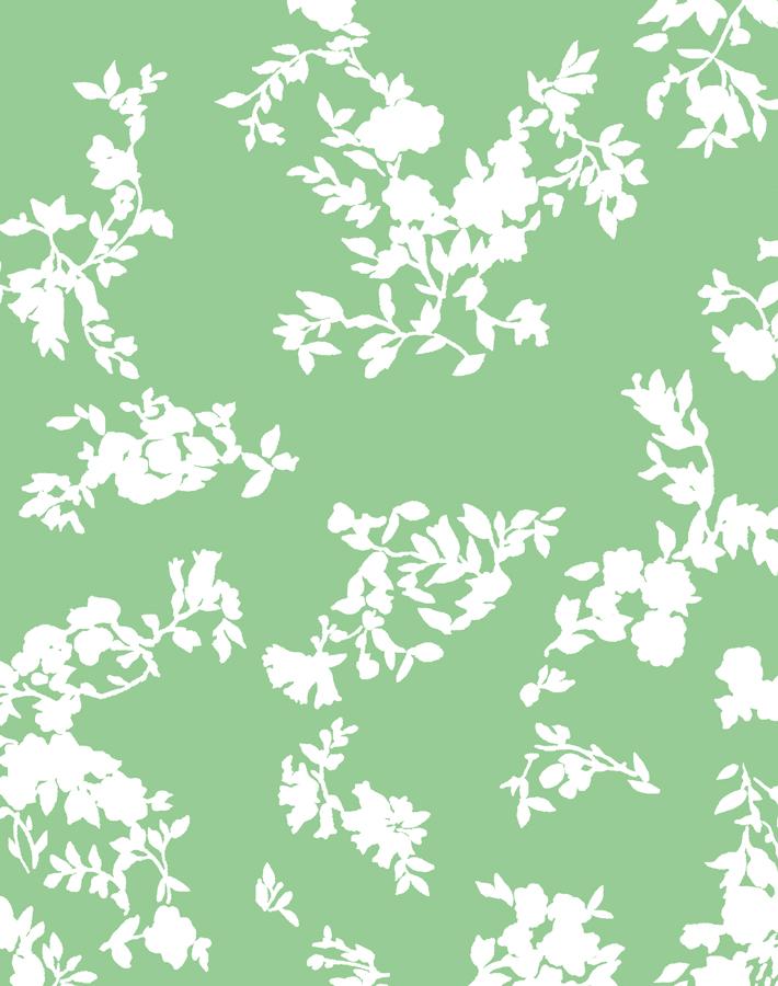 Clare V. Françoise Floral Wallpaper - Spring Green Botanical Design for Living Room & Bedroom Decor