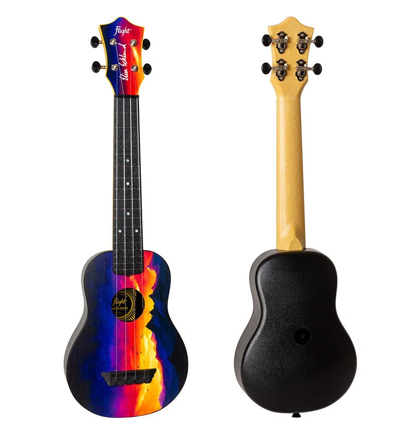 Elise Ecklund Sunset Signature 4-String Concert Ukulele - Professional Flight TUSL-EE Model - Perfect for Beginners, Travel & Sunset Beach Performances