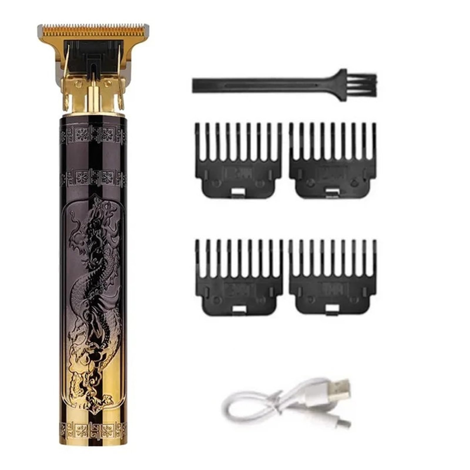 Professional Hair Trimmer for Men - Electric Beard Clipper & Hair Cutting Machine with Lithium Battery, Razor Finishing Fading Blending (HJ DragonA-no Box) - Perfect for Home Barbering, Salon Styling & DIY Grooming