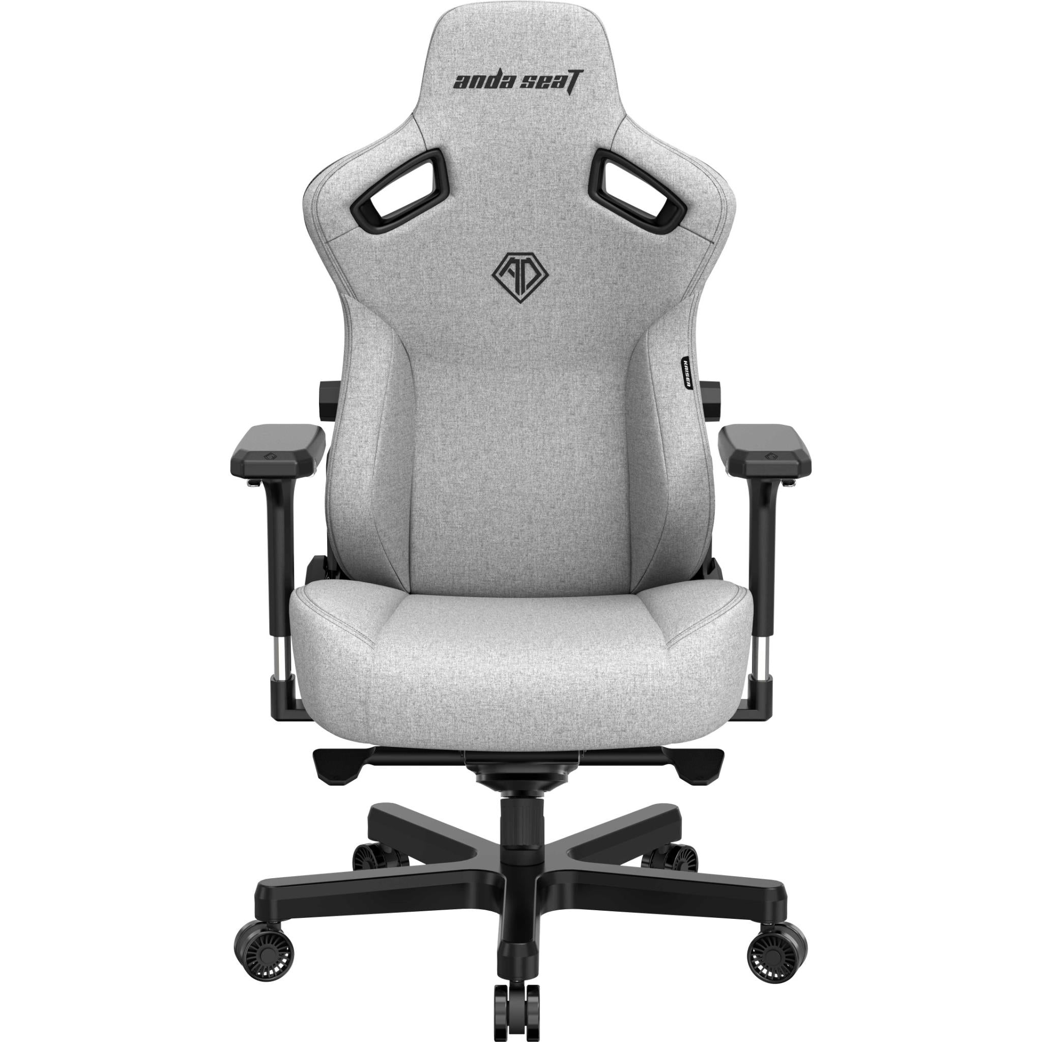 Anda Seat Kaiser 3 Series XL Premium Ergonomic Gaming Chair - Grey Fabric for PC, Console & Office Use - Comfortable Computer Chair for Long Gaming Sessions & Work