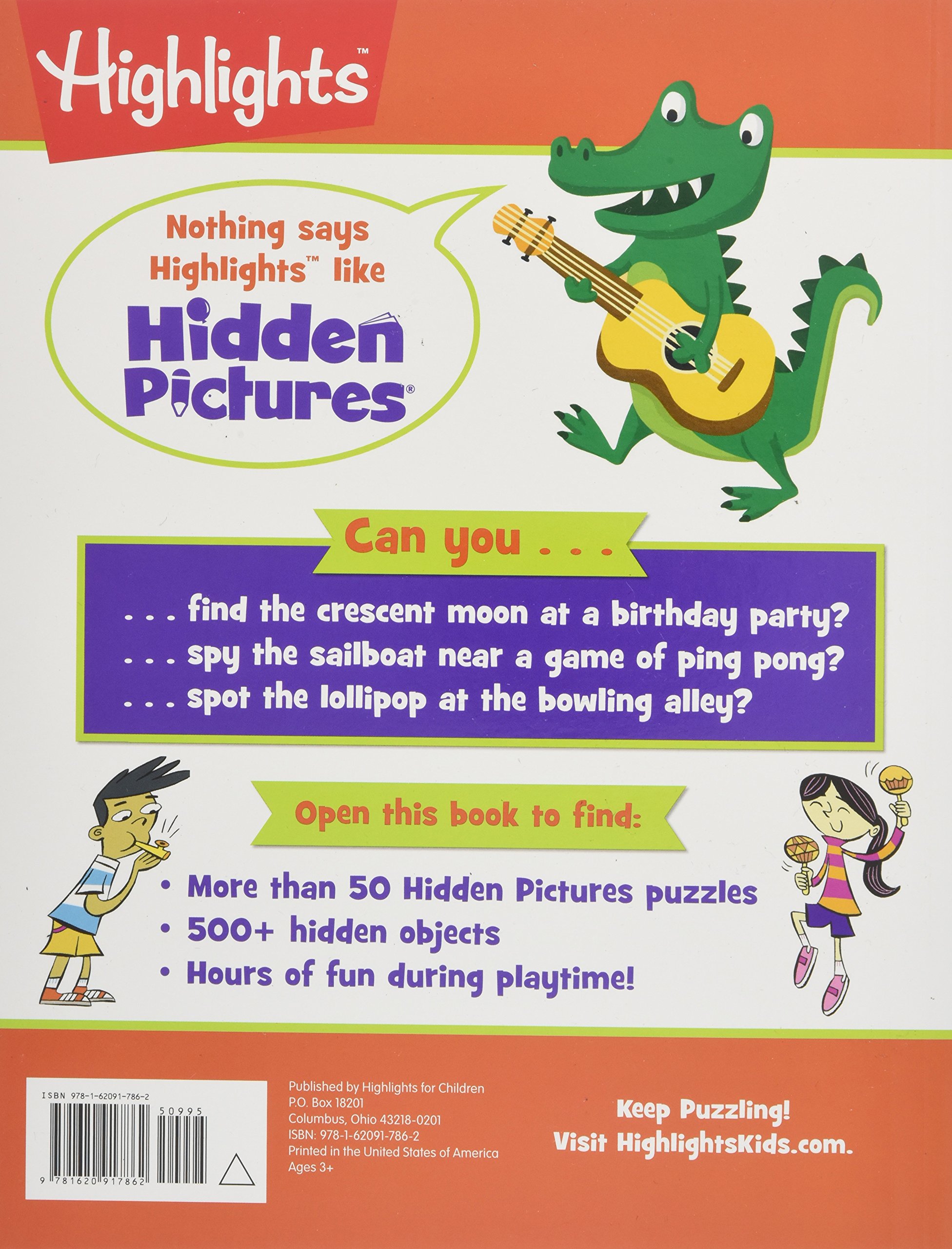 Playtime Sticker Puzzles for Kids - Highlights™ Sticker Hidden Pictures® Activity Book - Fun Learning Games for Classroom & Travel