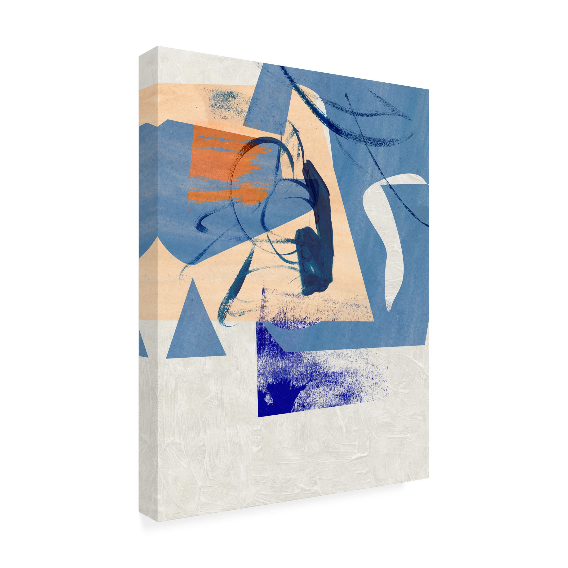 Trademark Fine Art 'Night Fragment II' Canvas Wall Art by Melissa Wang - Modern Abstract Painting for Living Room, Bedroom & Office Decor