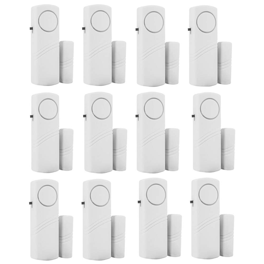 12 Pack Door Window Alarm - Wireless Magnetic Sensor Anti-Theft Burglar Alarm for Home Security | Easy DIY Installation for Apartments, Vacation Homes & Offices