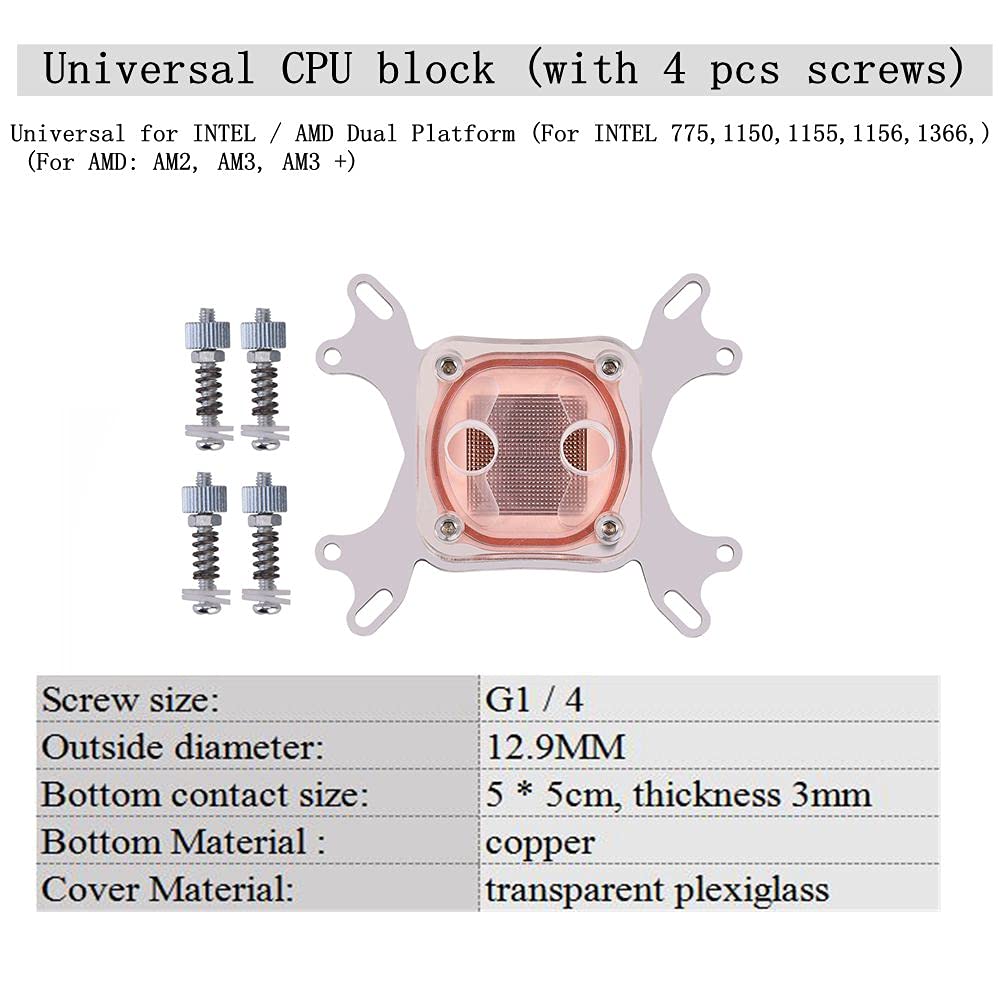 Premium DIY Water Cooling Kit - CPU/GPU Block, Cylindrical Reservoir, High-Performance Pump, RGB LED Fan & 240mm Radiator | Perfect for Gaming PC Builds & High-End Computer Cooling Systems