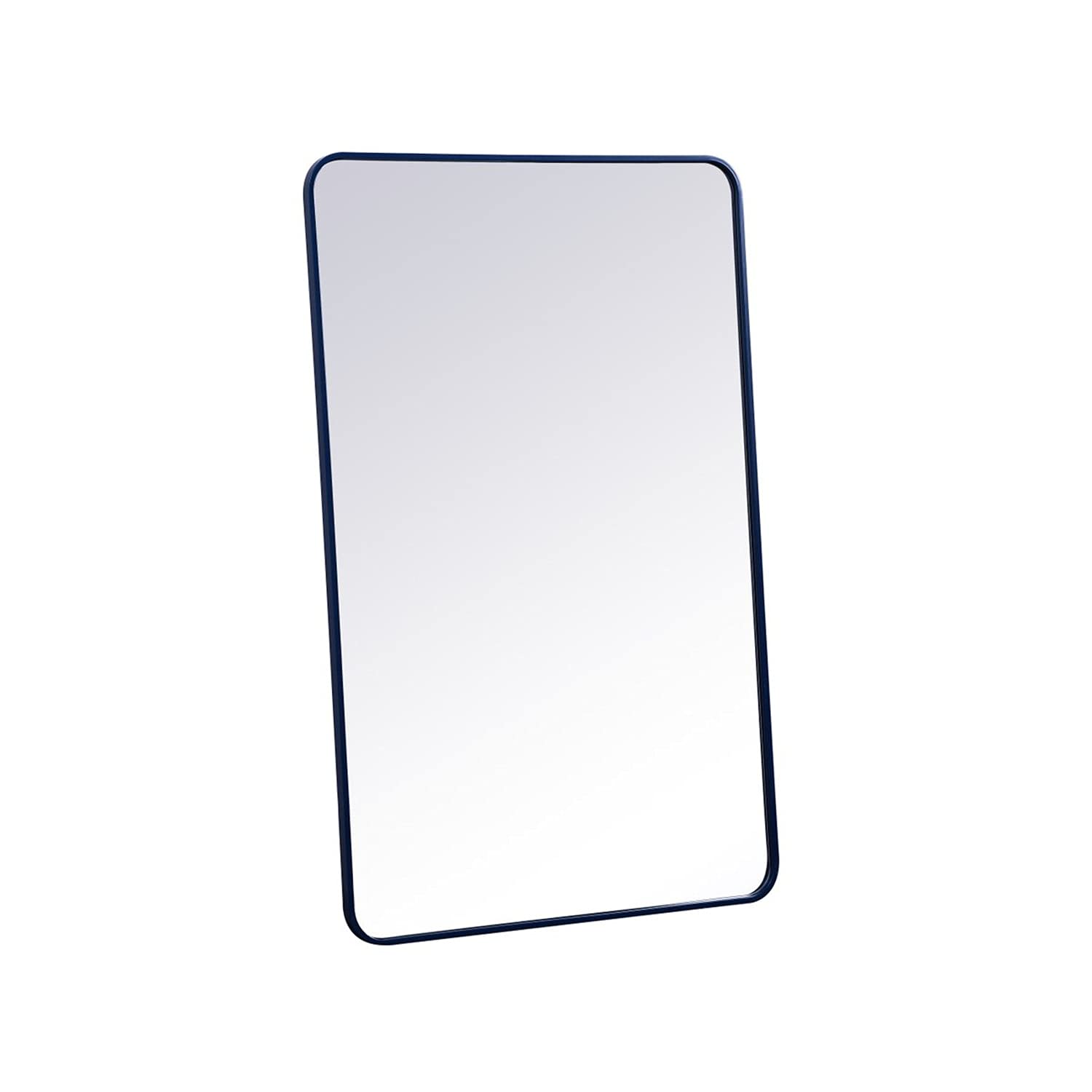 Blue Metal Rectangular Mirror 30x48