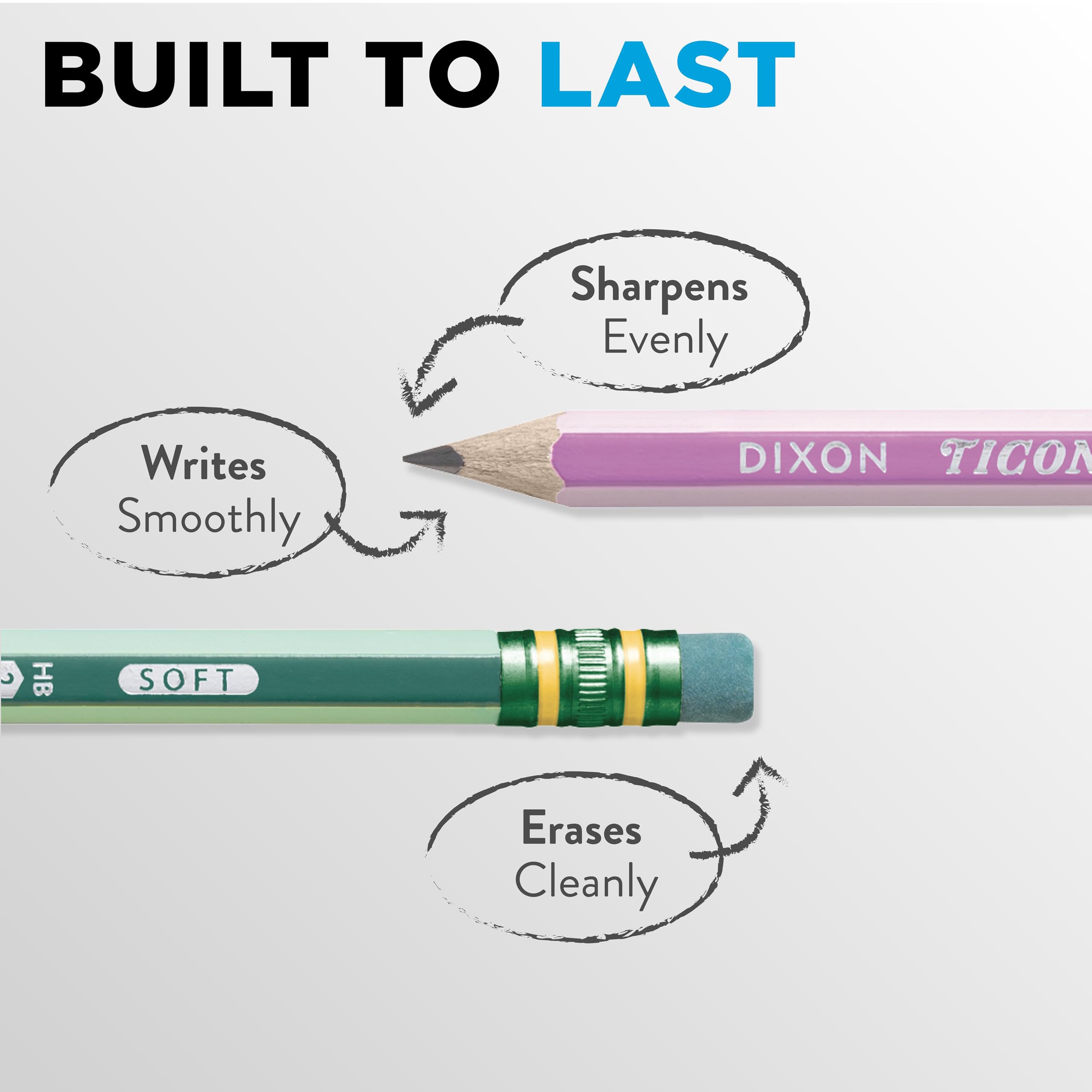 Ticonderoga HB Pencils, 10-Count Pre-Sharpened for School & Office