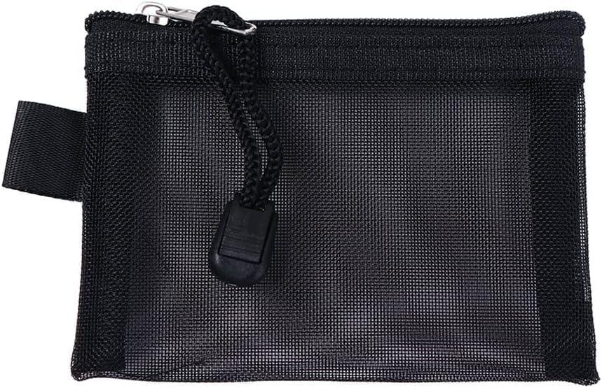 Small Zipper Pouch Mini Mesh Bags - Portable Coin Purse & Cosmetic Case for Travel, Home Storage & Organization - Perfect for Jewelry, Makeup, Coins & Small Essentials (Black)