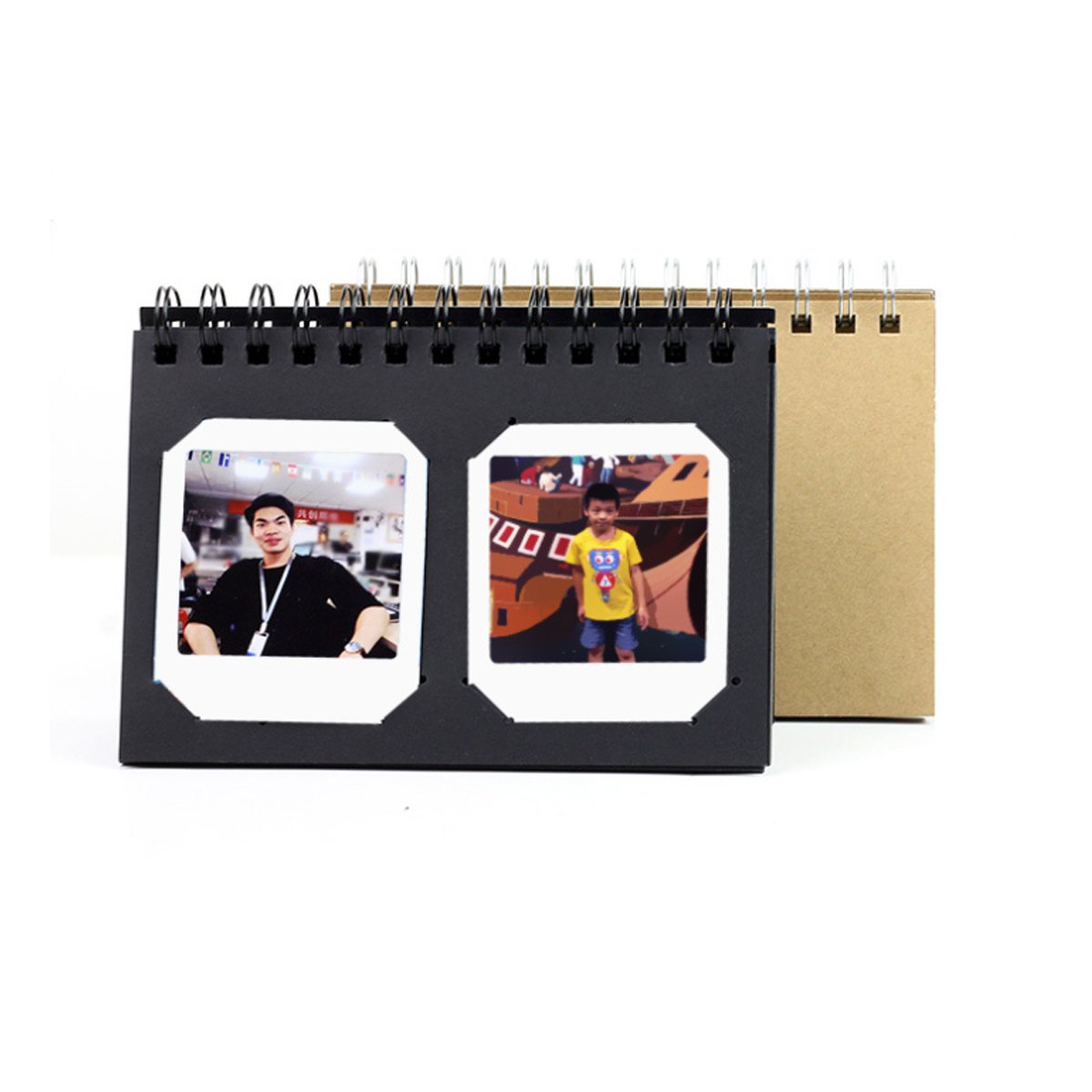 JXE DIY Photo Album for Square SQ20 SQ6 SQ10 SQ1 Instant Camera Films & 3 Inch Mini Films - Black Scrapbook for Polaroid Memories, Travel Photos, and Creative Projects