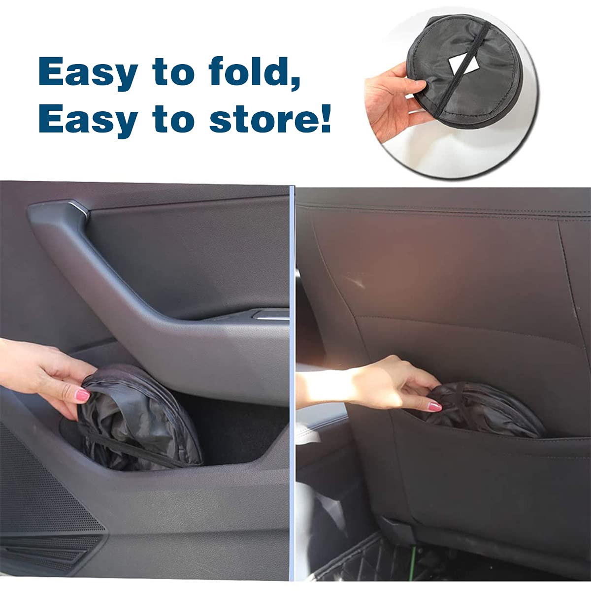 Foldable Car Trash Can - 4L Leak-Proof & Waterproof Auto Garbage Bin for Vehicles | Perfect for Road Trips, Commuting & Family Travel