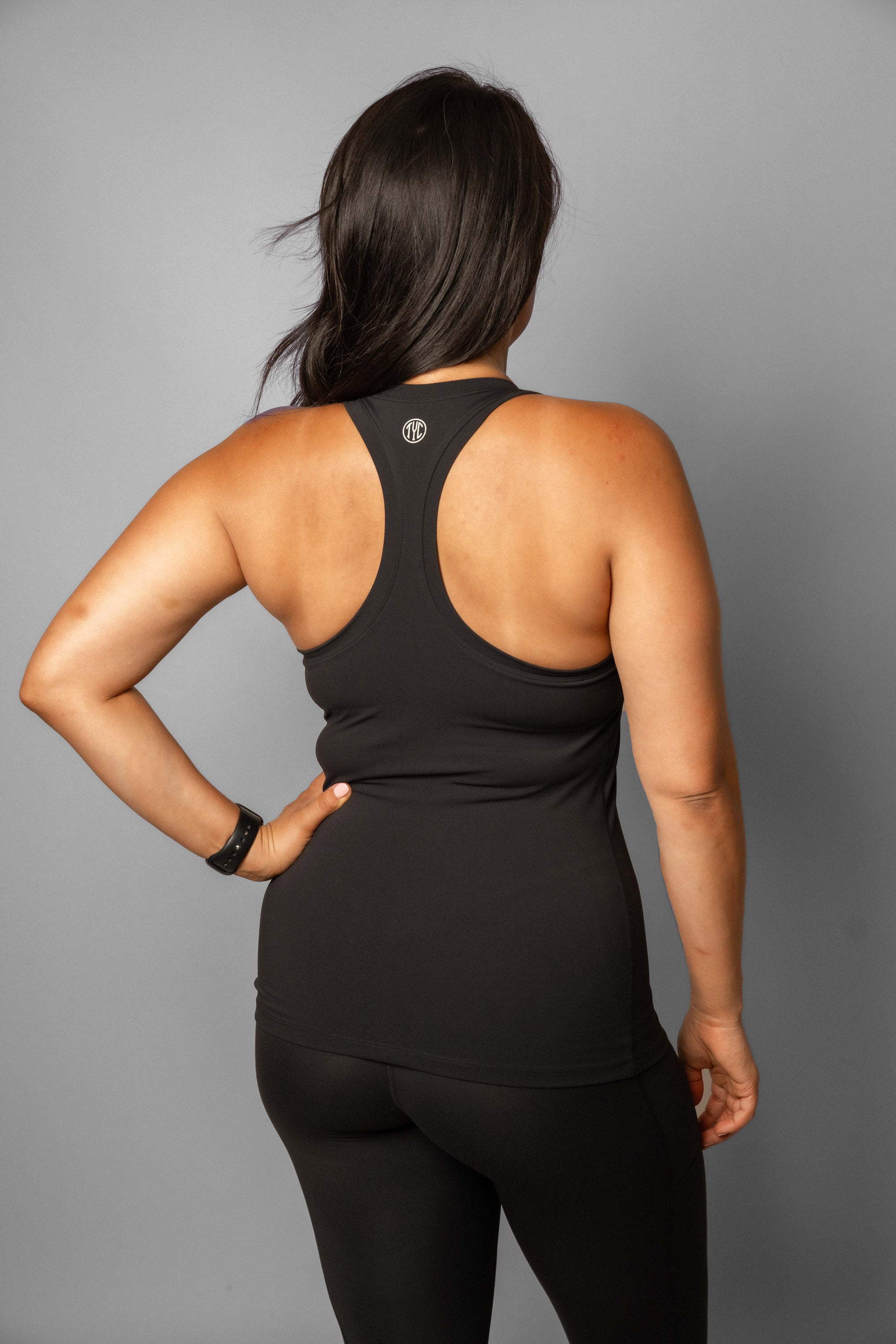 Effortless Full Length Tank Top - Black | Comfortable Stretchy Women's Casual Wear for Yoga, Gym & Everyday Outfits