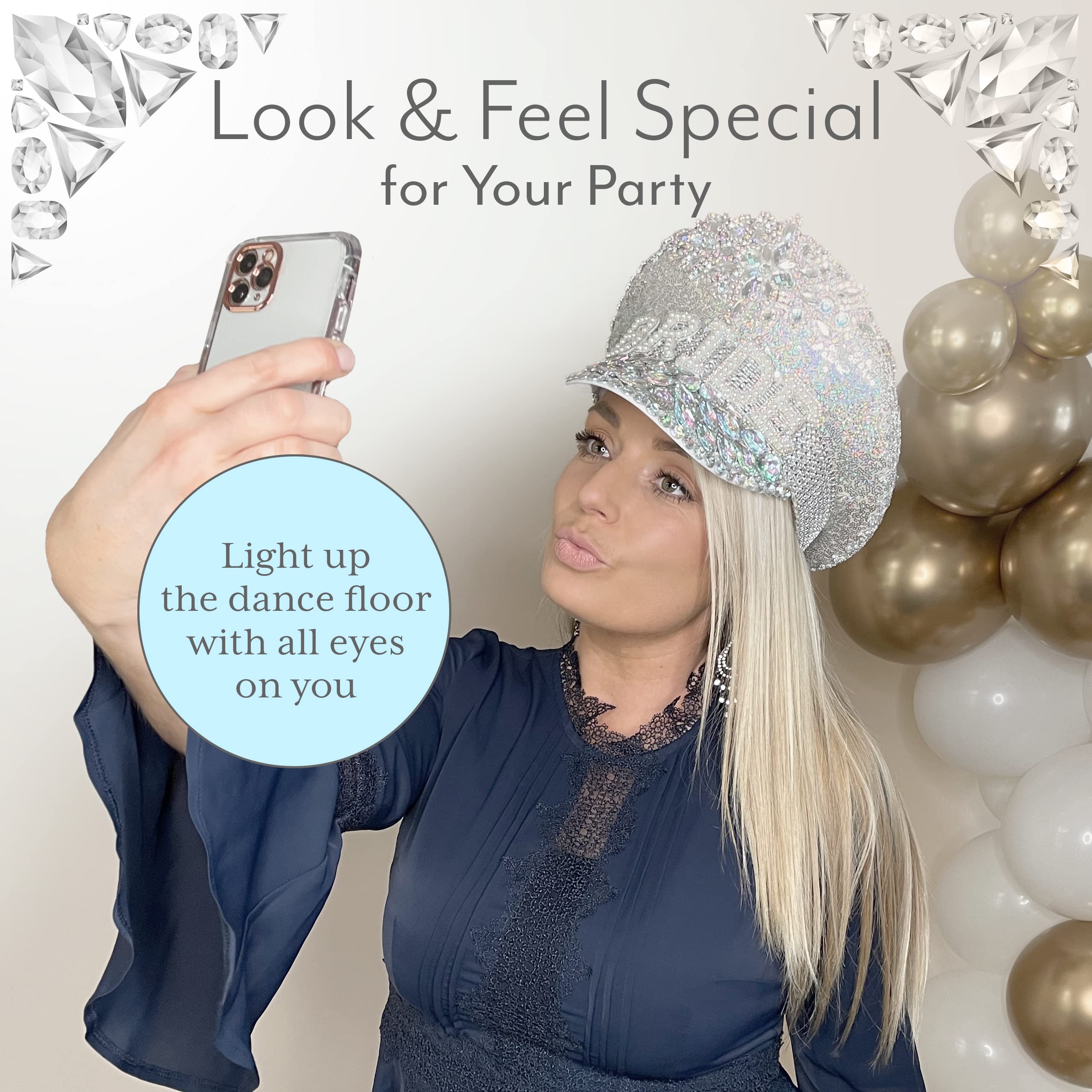 Bride Hat - Funny Bridal Hat for Wedding, Bachelorette Party & Bride Tribe - Perfect for Bridal Showers, Wedding Receptions & Bachelorette Party Games
