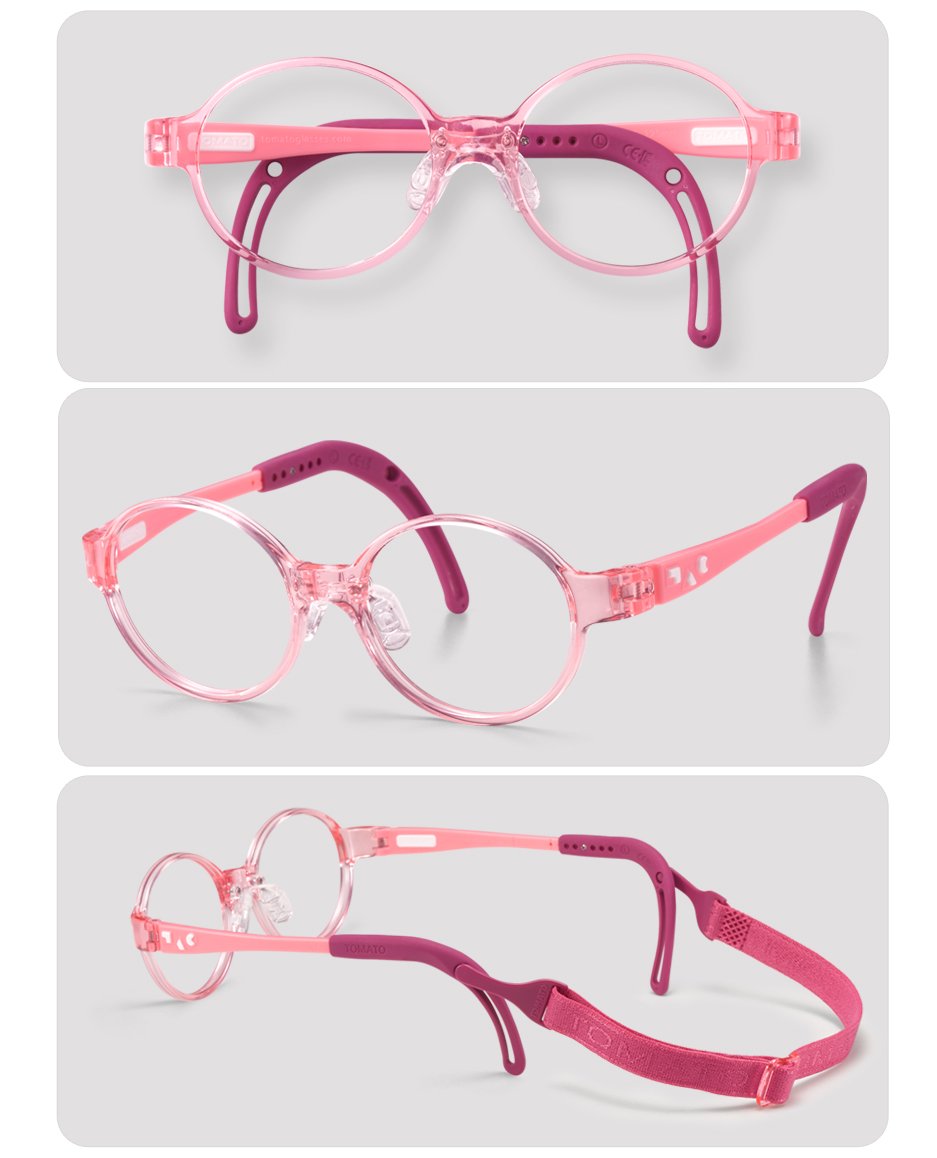 Best Kids Tomato Glasses for Reading & Screen Time - TKBC8 - Fun & Protective Eyewear for Studying, Gaming & Outdoor Activities