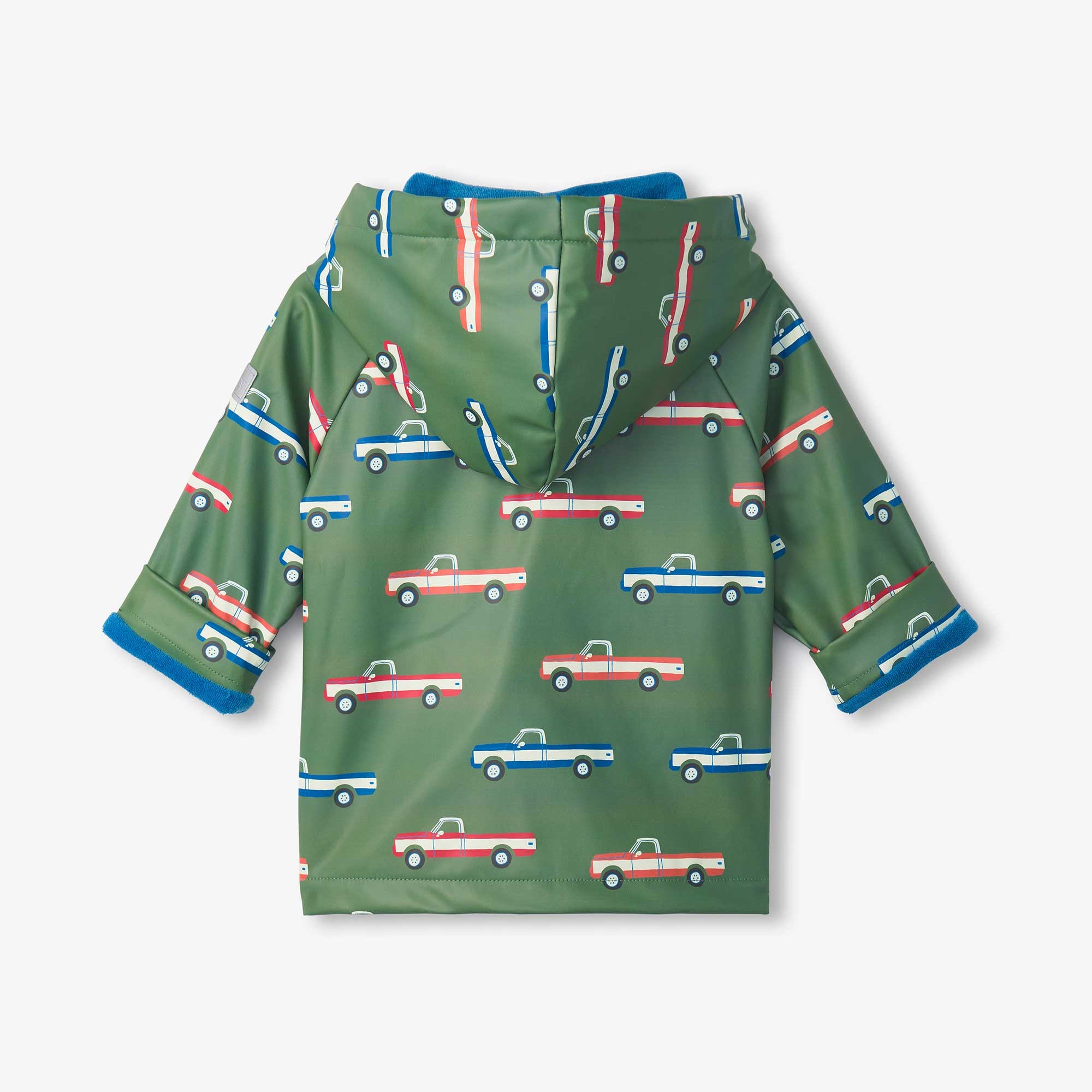 Hatley Big Trucks Snap Up Toddler Rain Jacket - Waterproof Boys & Girls Raincoat for Outdoor Play, School & Park Adventures