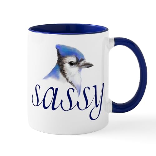 White/Navy Inside - Sassy Blue Jay Mug
