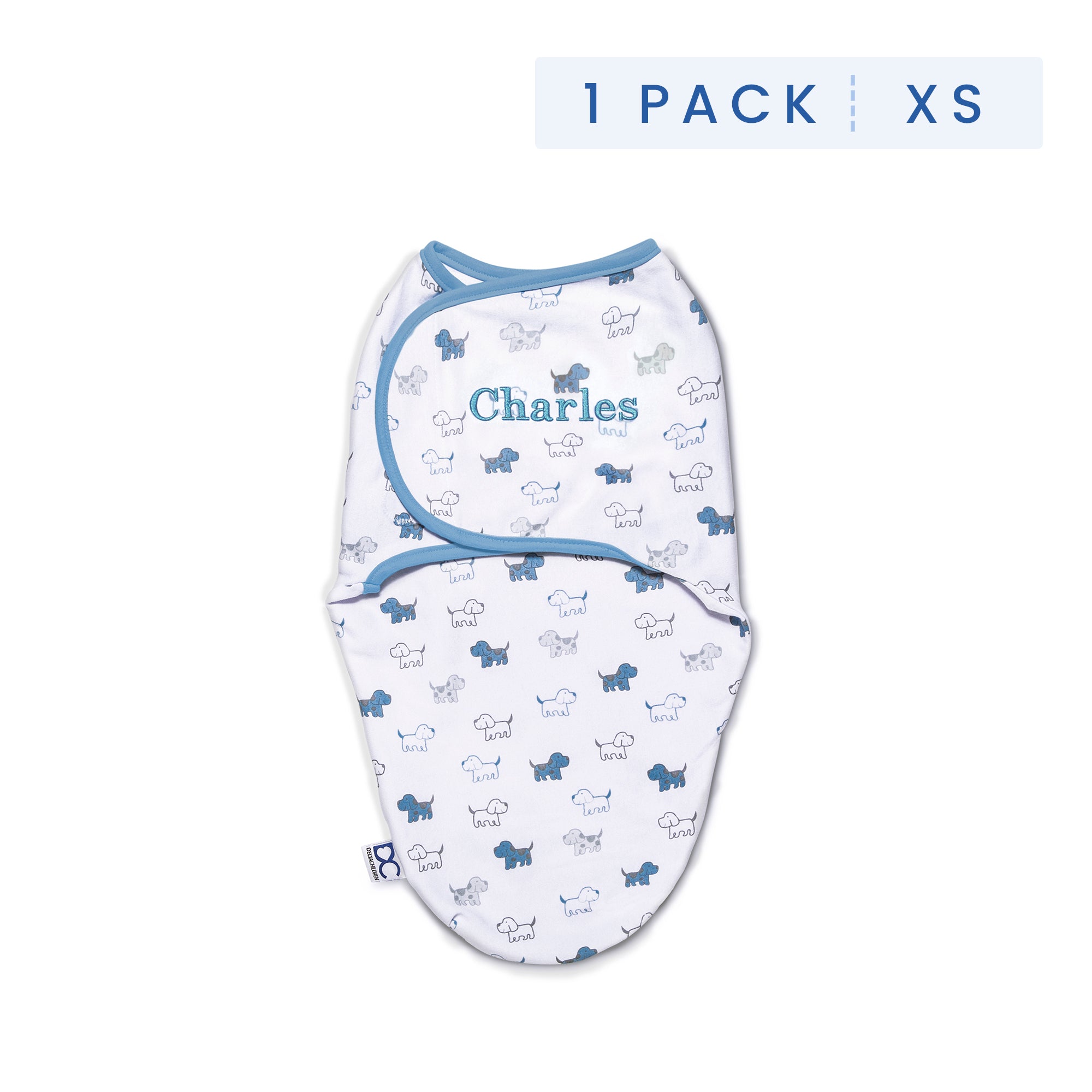 Personalized Little Lambs Adjustable Swaddle Wrap - 100% Soft Cotton Baby Blanket - Extra Small Size (0-3 Months/4-7 lbs) - Perfect for Newborn Sleep & Swaddling
