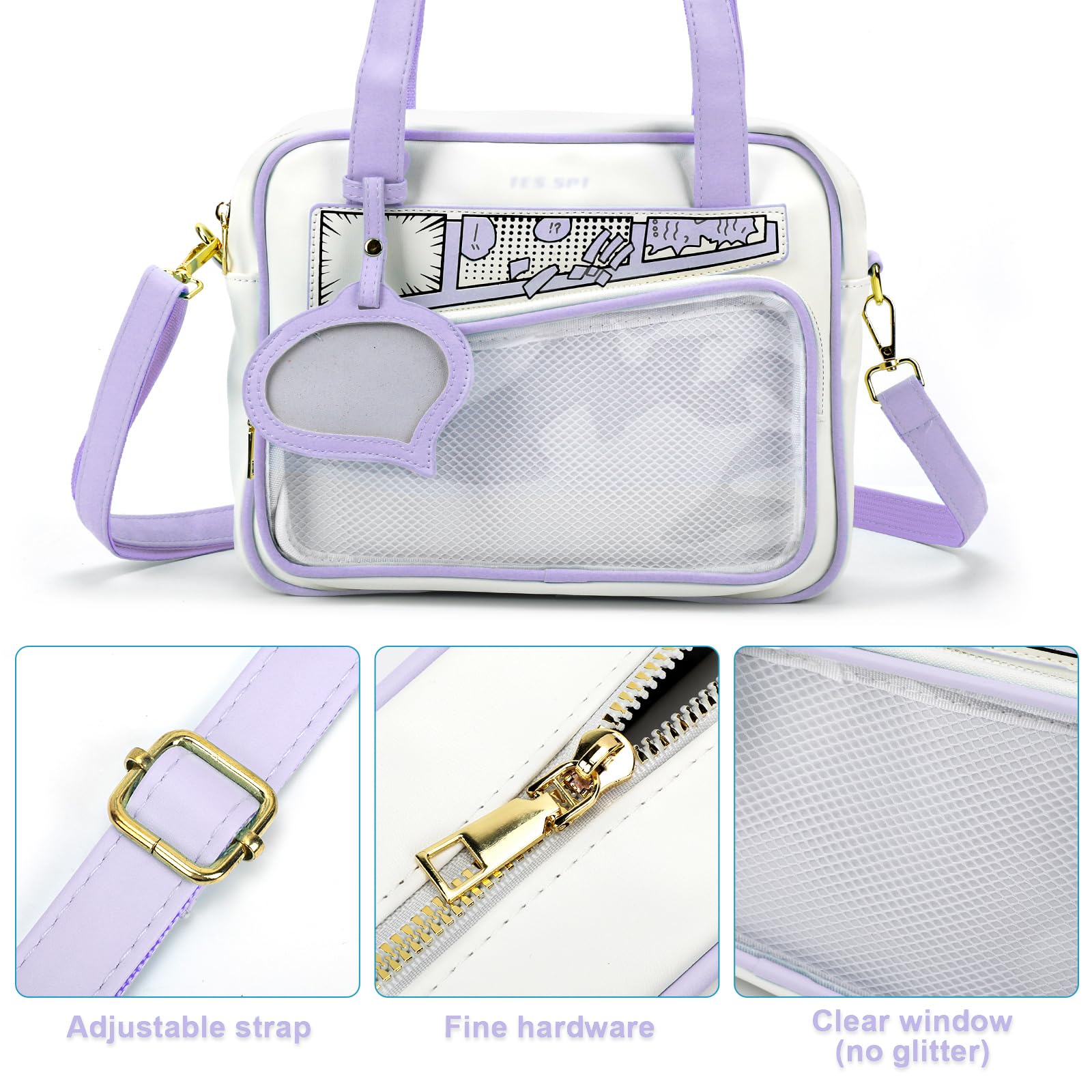 Cute Ita Bag Crossbody Small Pin Purse - Kawaii Anime Messenger Bag for Women - Perfect for Conventions, Cosplay & Everyday Use