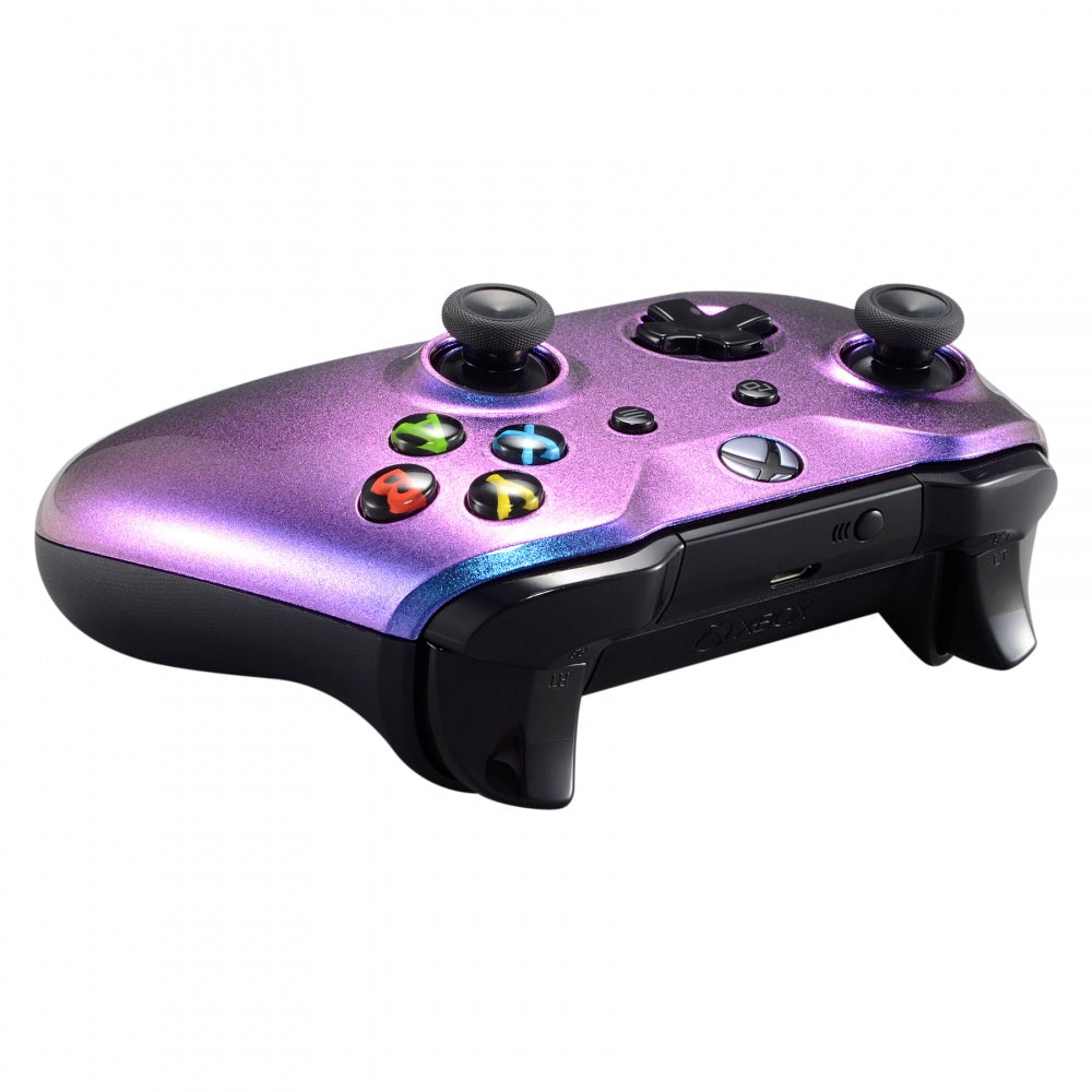 eXtremeRate Purple & Blue Chameleon Replacement Faceplate for Xbox One X/S Controller - Custom Shell Cover for Gaming, Streaming & Esports (Model SXOFP01)