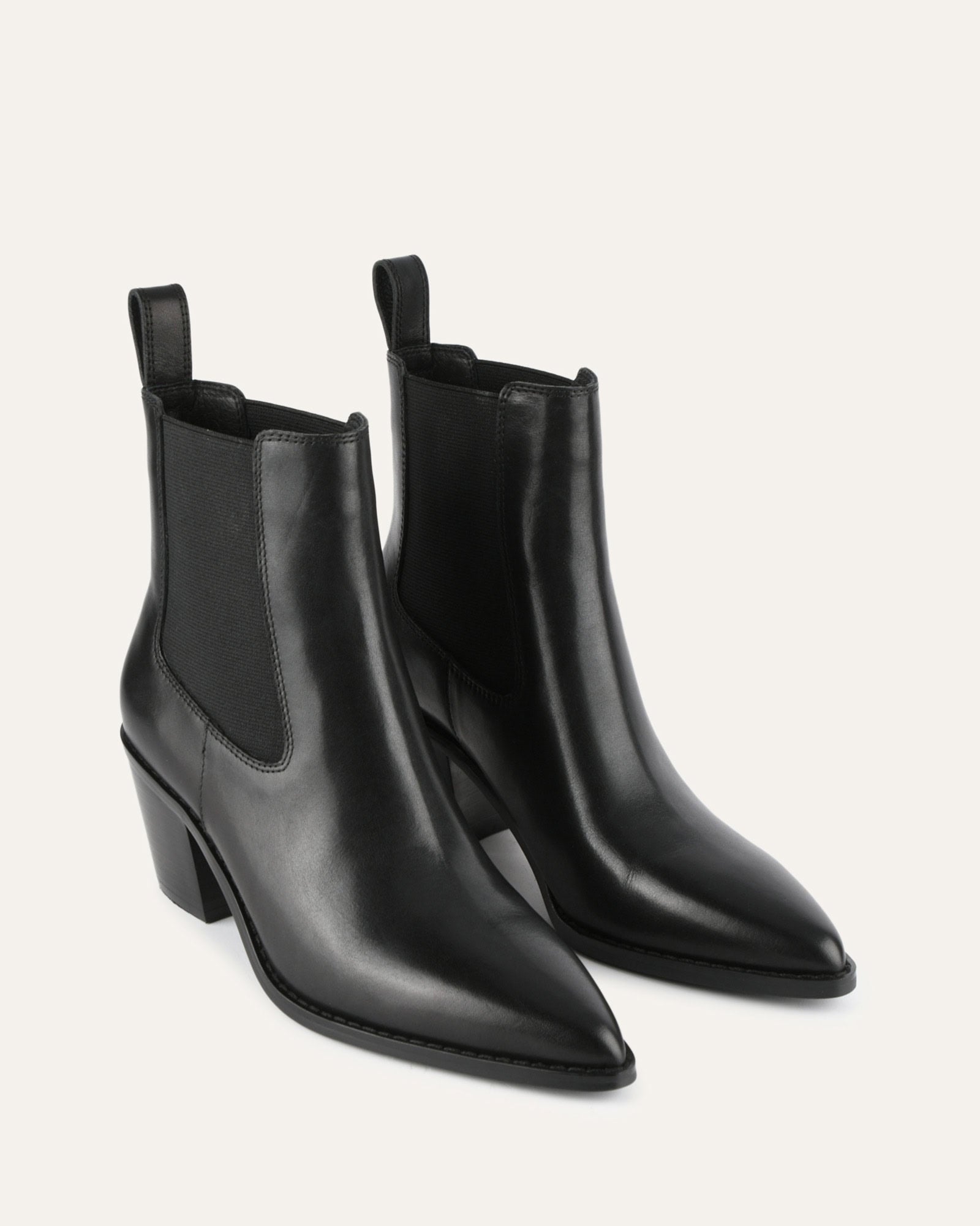 Zella Mid Ankle Boots for Women - Black Leather Booties with Comfortable Cushioning | Perfect for Fall, Winter & Casual Outfits