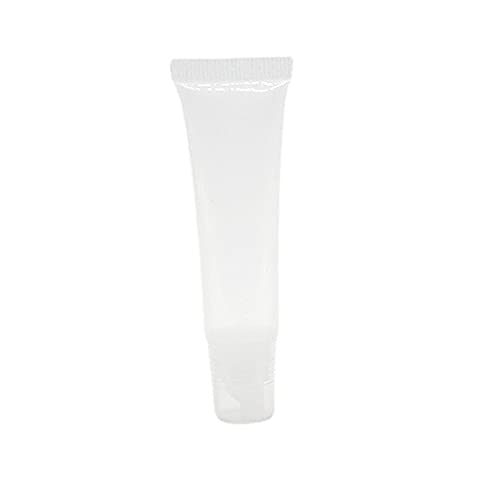 10 Pcs Clear Empty Refillable Tubes - Mini Lip Gloss & Cosmetic Containers for DIY Makeup, Travel Toiletries - Perfect for Lip Balm, Creams, Essential Oils & Skincare Products (Great for Travel, Home Use & Beauty Organization)