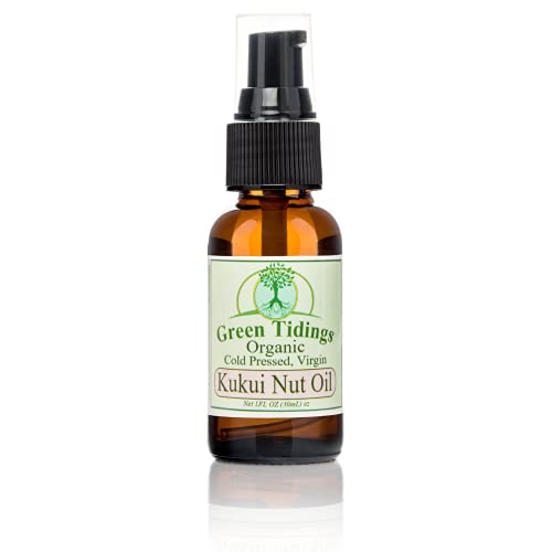 Organic Cold-Pressed Virgin Kukui Nut Oil - 100% Pure Unrefined for Skin, Hair & Nails Care - Natural Moisturizer for Dry Skin, Hair Growth & Nail Strength - Perfect for Massage, Aromatherapy & DIY Beauty Recipes