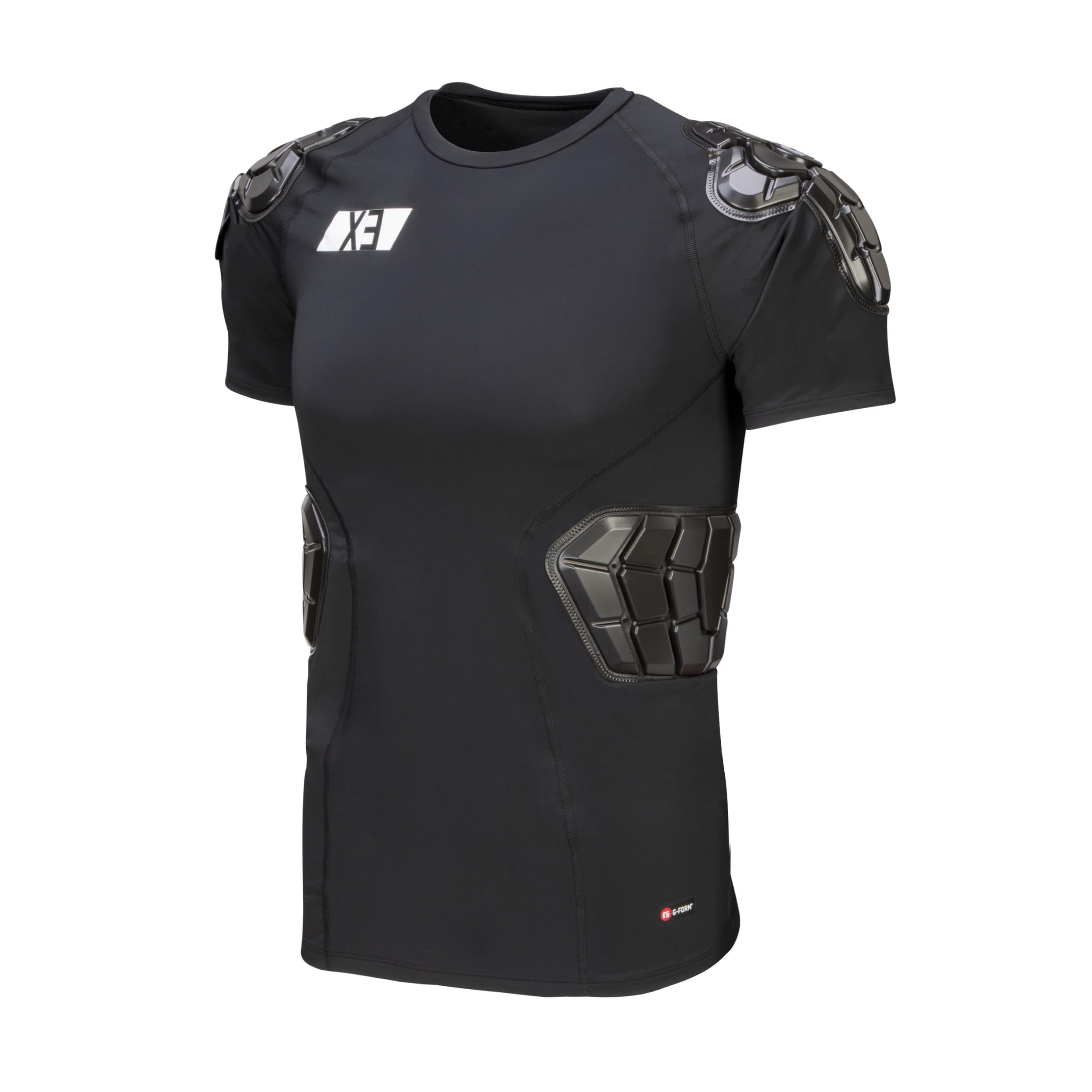 G-Form Pro-X3 Men's Short Sleeve Protective Baselayer Shirt - Breathable Padded Compression Undershirt for Cycling, Mountain Biking & Motorcycle Riding - Moisture Wicking Performance Shirt for Sports & Outdoor Activities