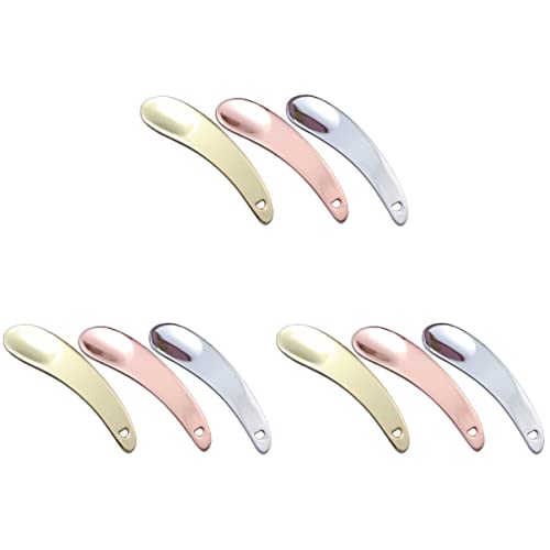 Beaupretty 9-Piece Stainless Steel Makeup Scoop Set - Mini Cosmetic Spatula for Facial Masks, Creams & Beauty Products - Perfect for Makeup Artists, Salons & Home Use