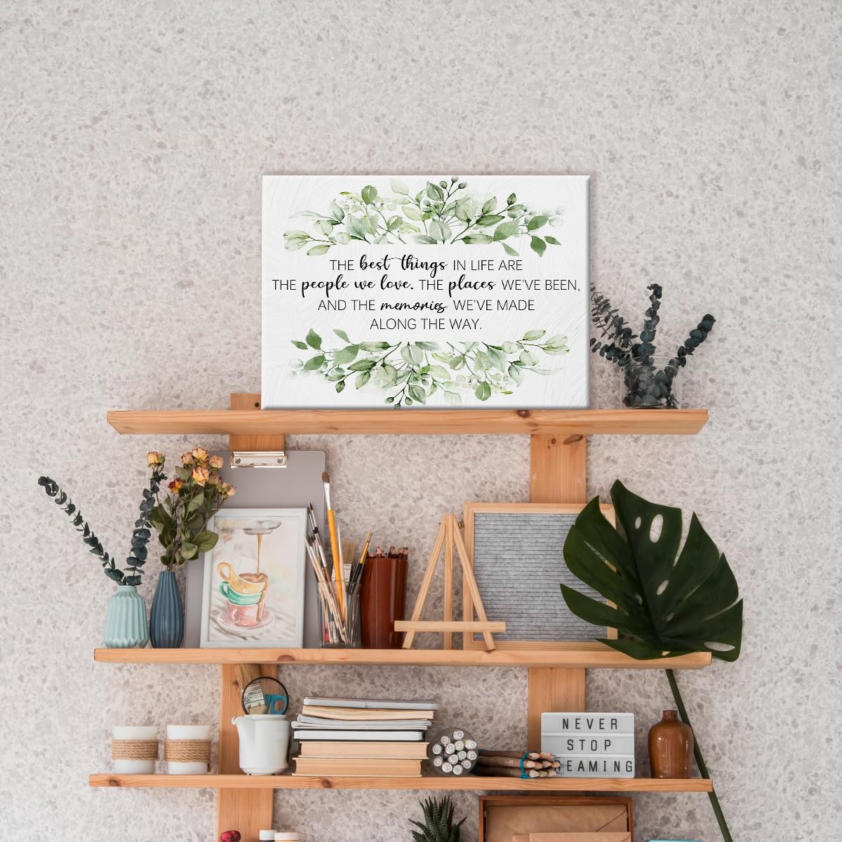 BIWSHA Sage Green Bathroom Decor Set - Inspirational Canvas Wall Art Prints for Home, Kitchen & Office - Perfect Housewarming Gift for Women - 11x14 - Ideal for Spa-Like Bathrooms & Cozy Living Spaces