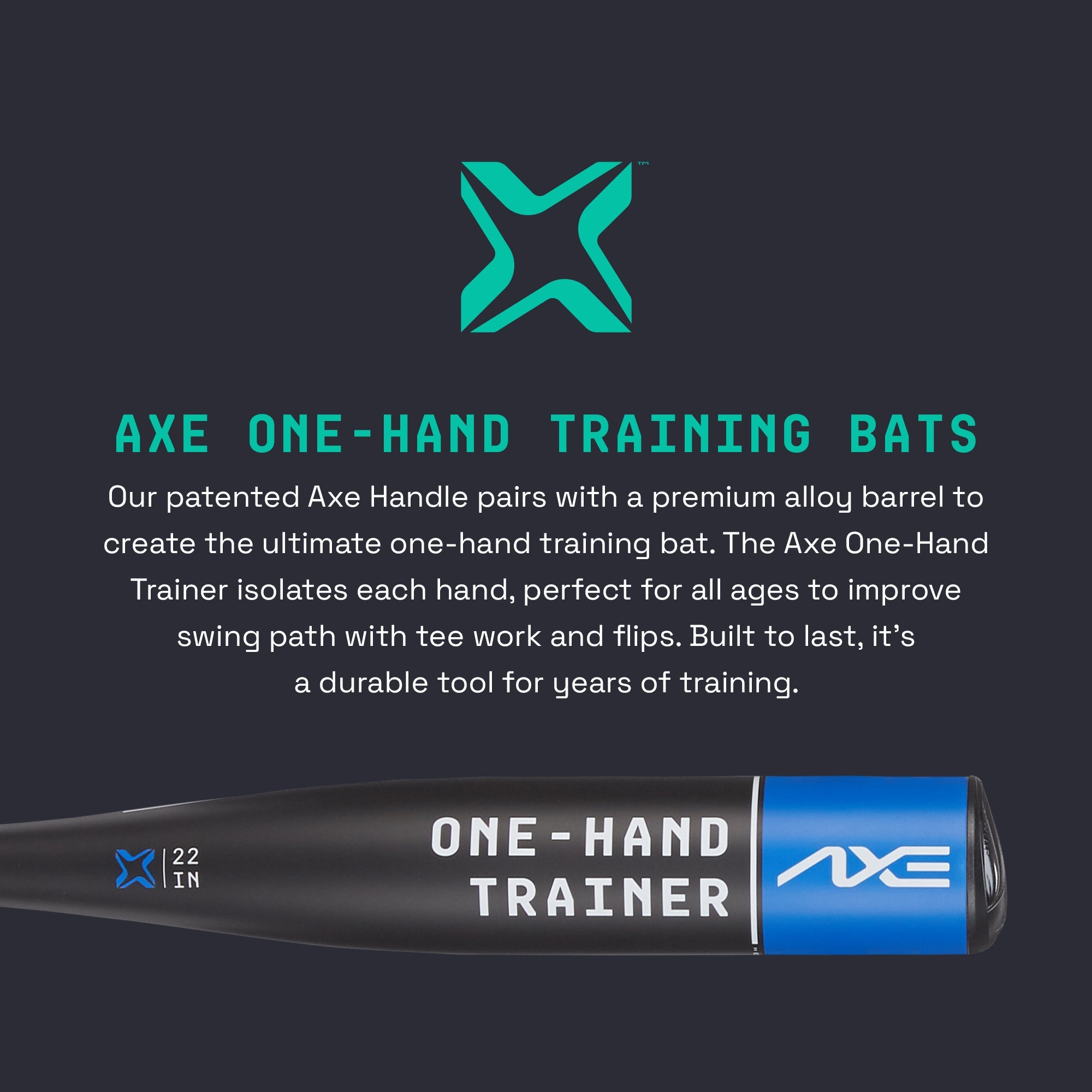 One-Handed Training Baseball Bat for Strength & Agility - Perfect for Solo Drills, Batting Practice & Fitness Training