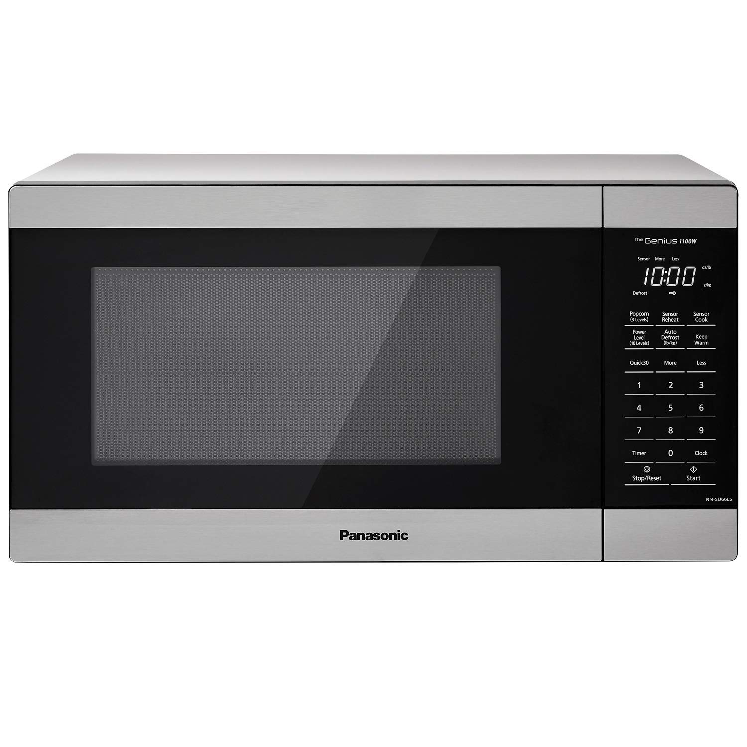 Panasonic NN-SU66LS 1100W Countertop Microwave Oven with Genius Sensor Cooking & Auto Defrost, 1.3 Cu.Ft Stainless Steel (Renewed) - Perfect for Small Kitchens, Dorms & Office Break Rooms