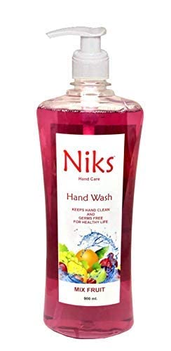 Niks® Premium Hand Wash Liquid Gel - 900 ML Green Apple Scent | Antibacterial & Moisturizing | For Kitchen, Bathroom & Office Use