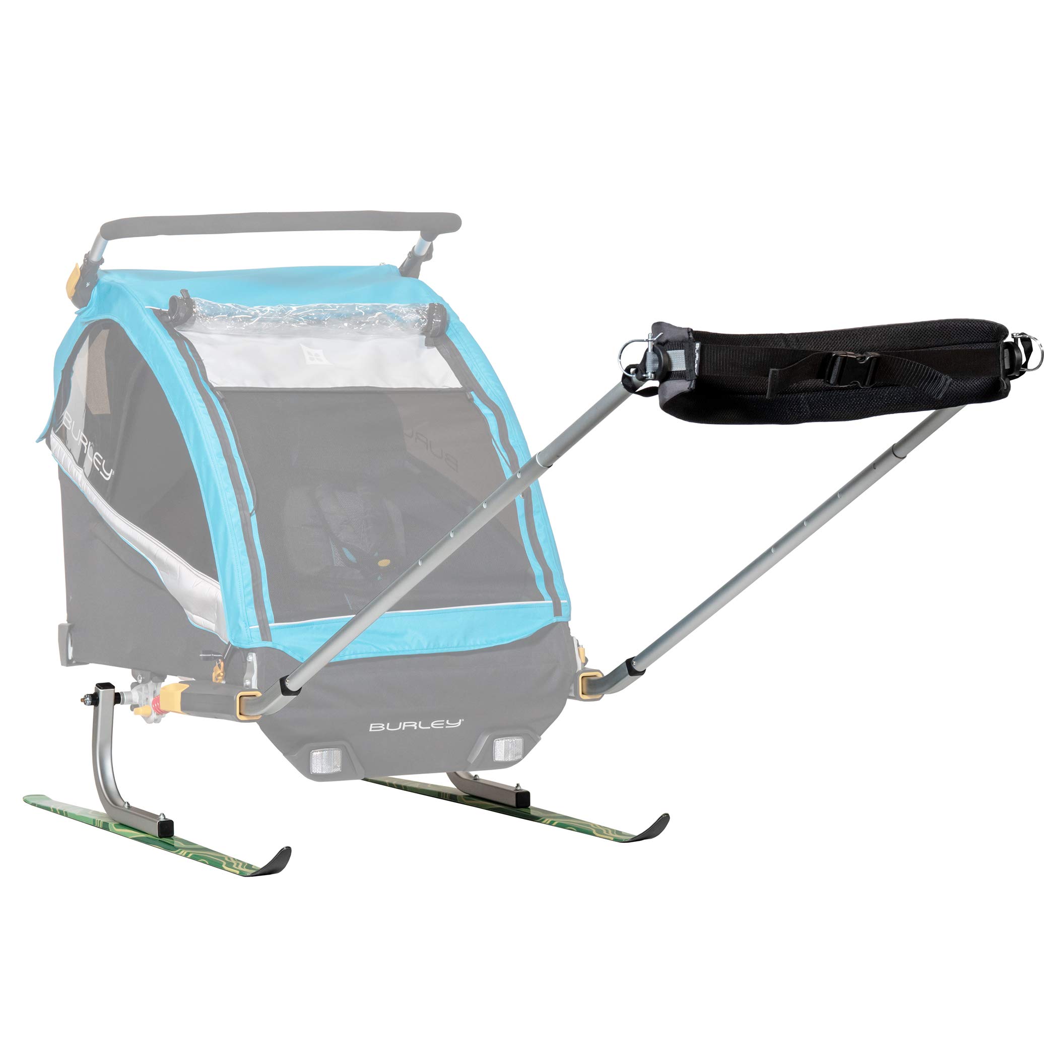 Burley Bike Trailer Ski Kit - Winter Bike Trailer Conversion for Snowy Adventures | All-Terrain Ski Attachment for Snowy Trails, Family Outings & Winter Cycling | Perfect for Cross-Country Skiing, Snowy Commutes & Outdoor Family Fun