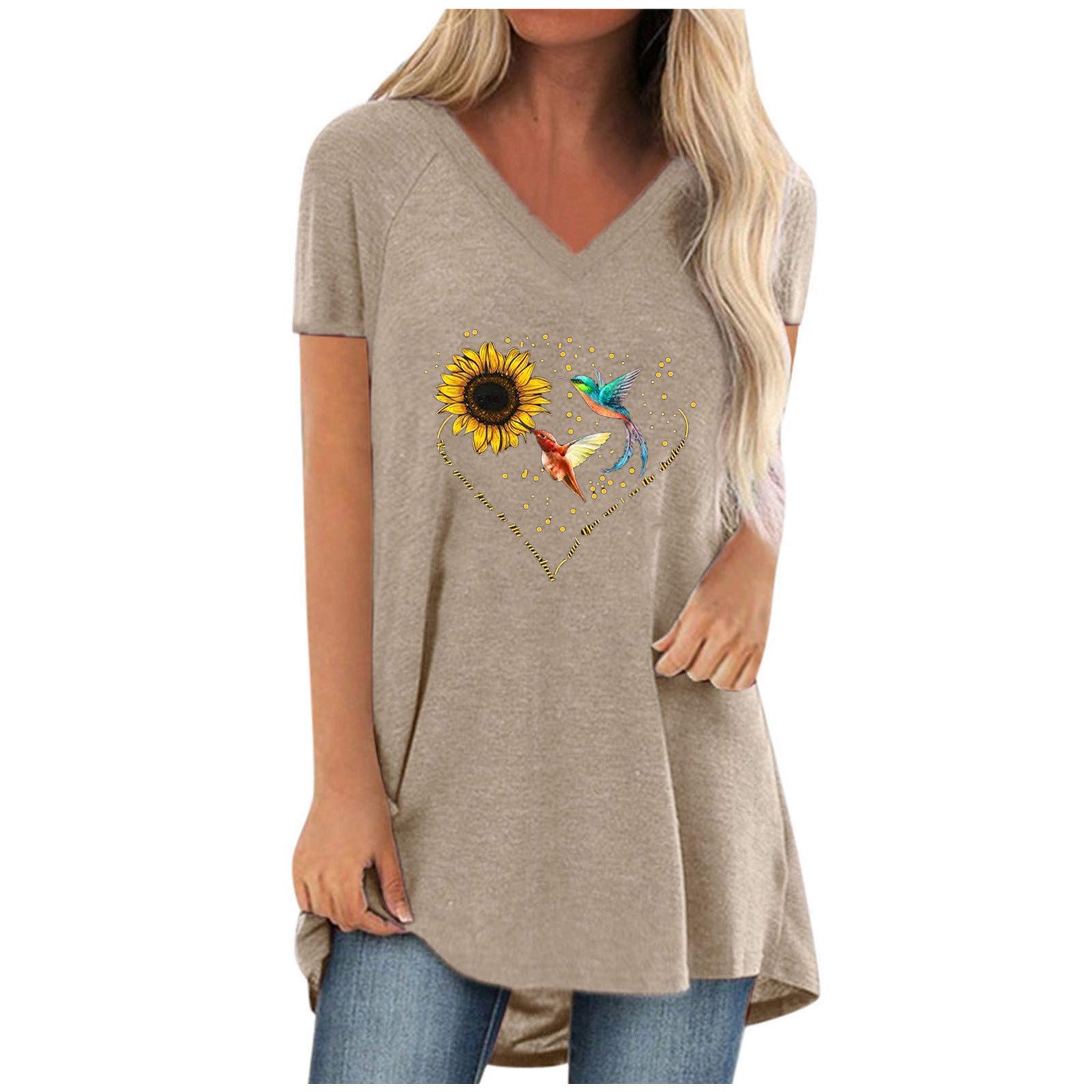 Vintage Oversized Graphic T-Shirts for Women - Round Neck Short Sleeve Casual Blouse - Fashionable Flowy Tops for Everyday Wear, Street Style & Summer Outfits